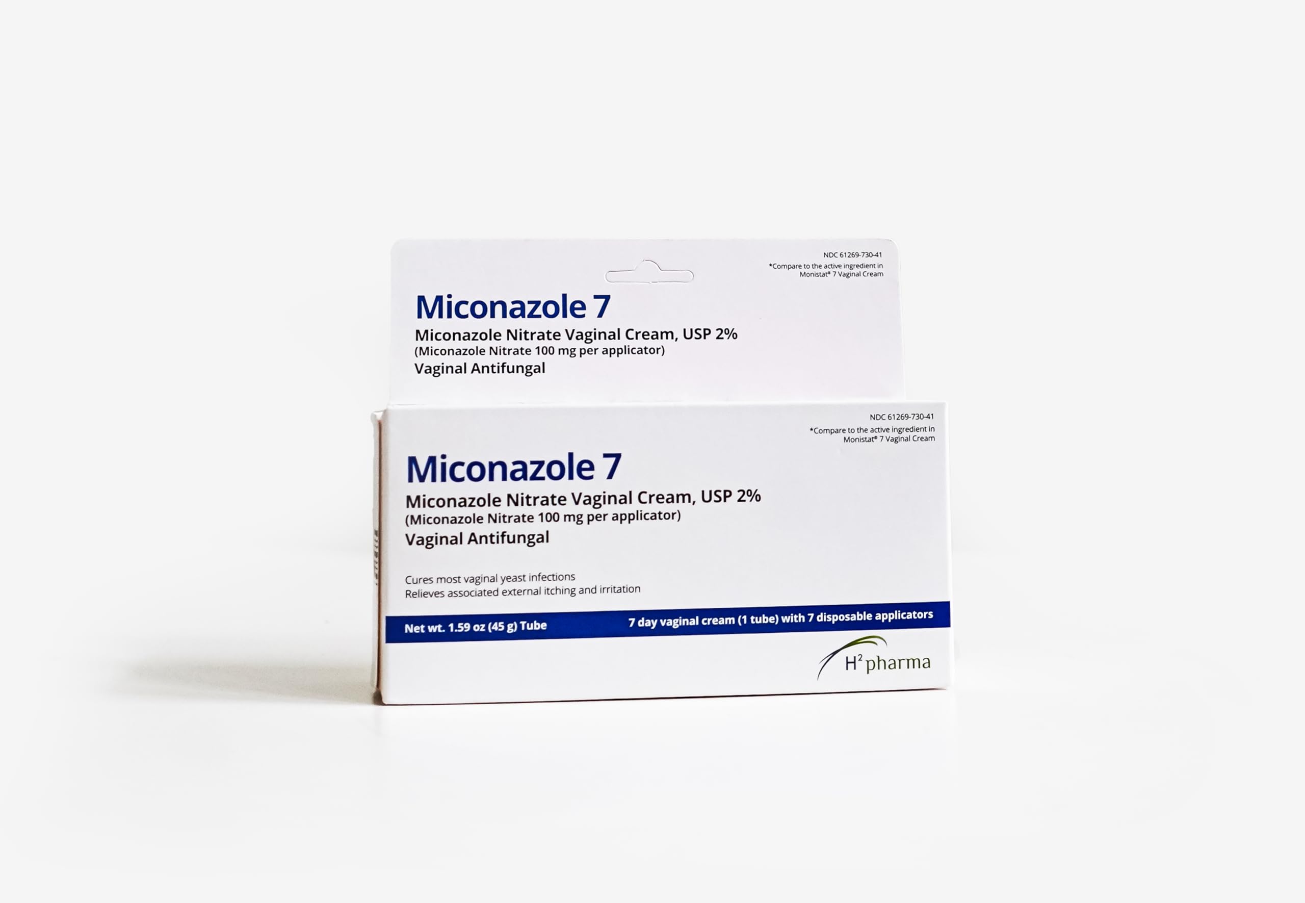 h2 pharma Miconazole 7 - Miconazole Nitrate Vaginal Cream, USP 2%, 1.59 oz Tube