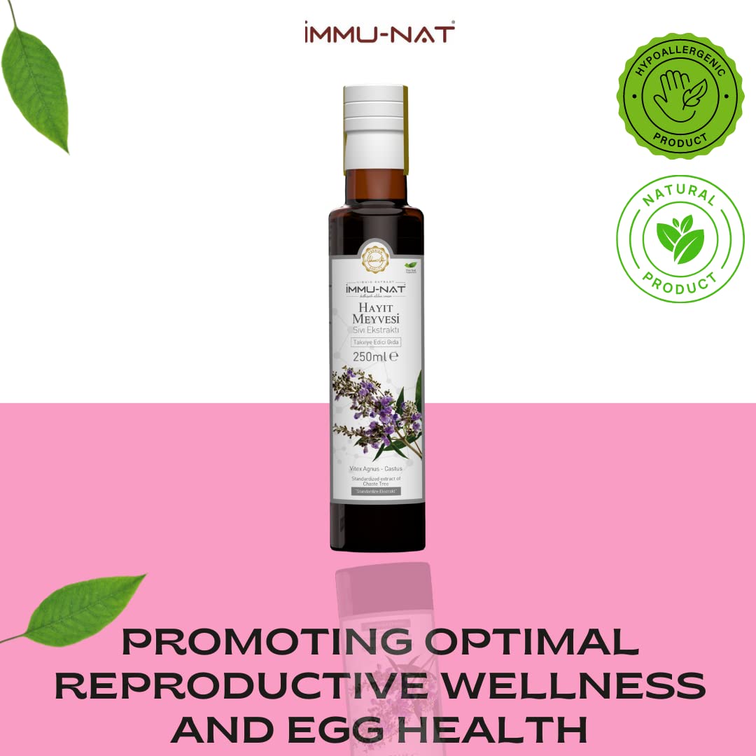 Immu-nat Chaste Tree Berry Extract - 8.5oz - Herbal Menopause & PMS Relief - Alcohol-Free Women's