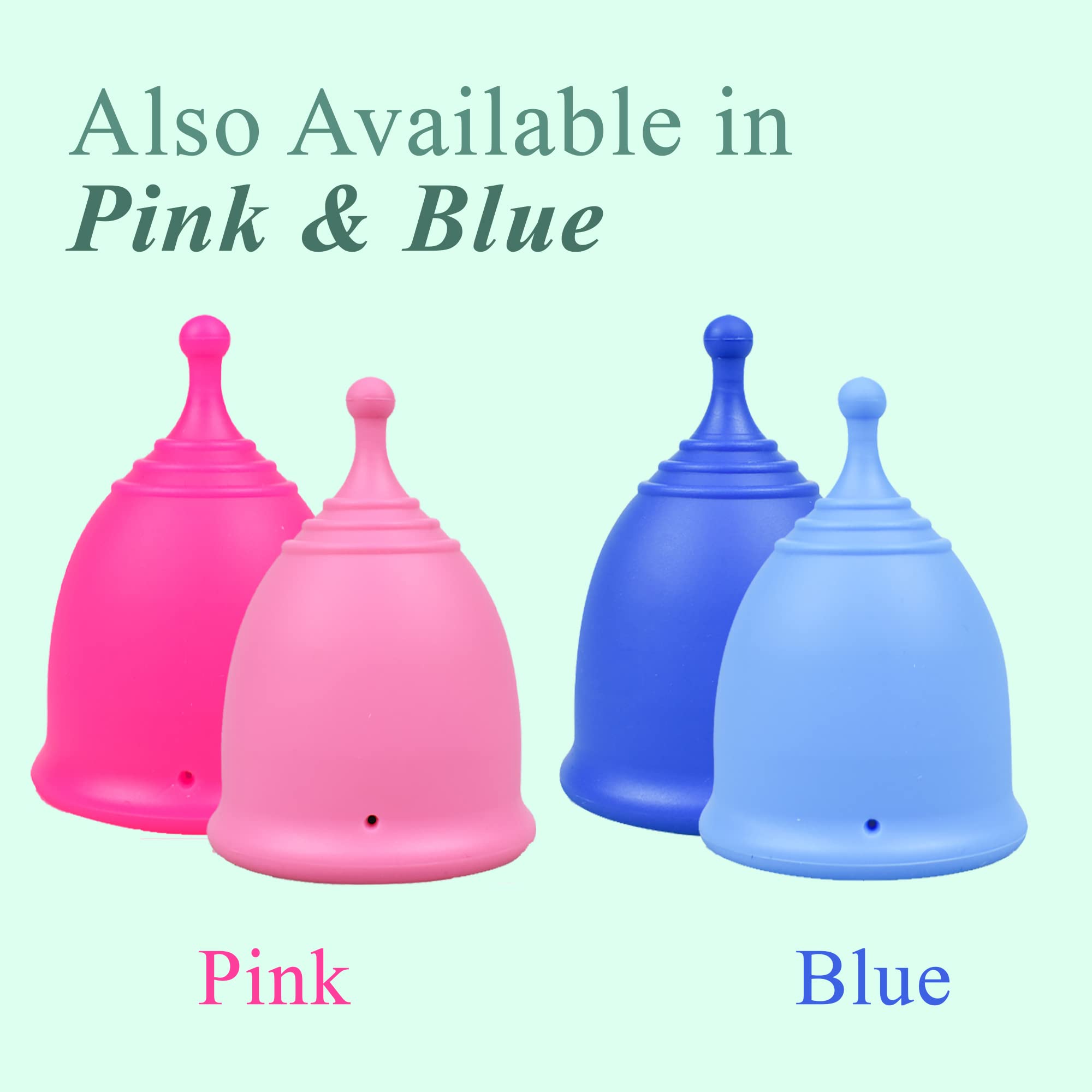 SHORDY Reusable Menstrual Cup (Small & Large) Set of 2 with Box, 100% Soft Silicone, Copa Menstruelle
