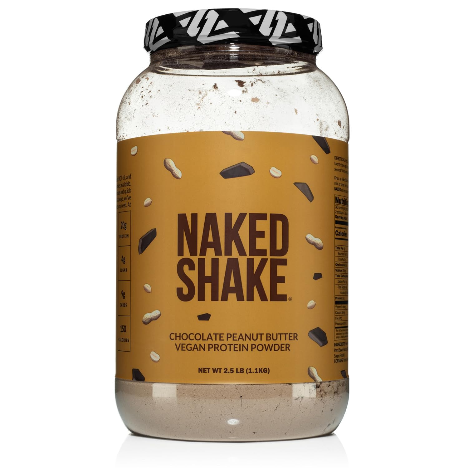 Naked Shake - Chocolate Peanut Butter Protein Powder - Vegan Protein Powder from US 