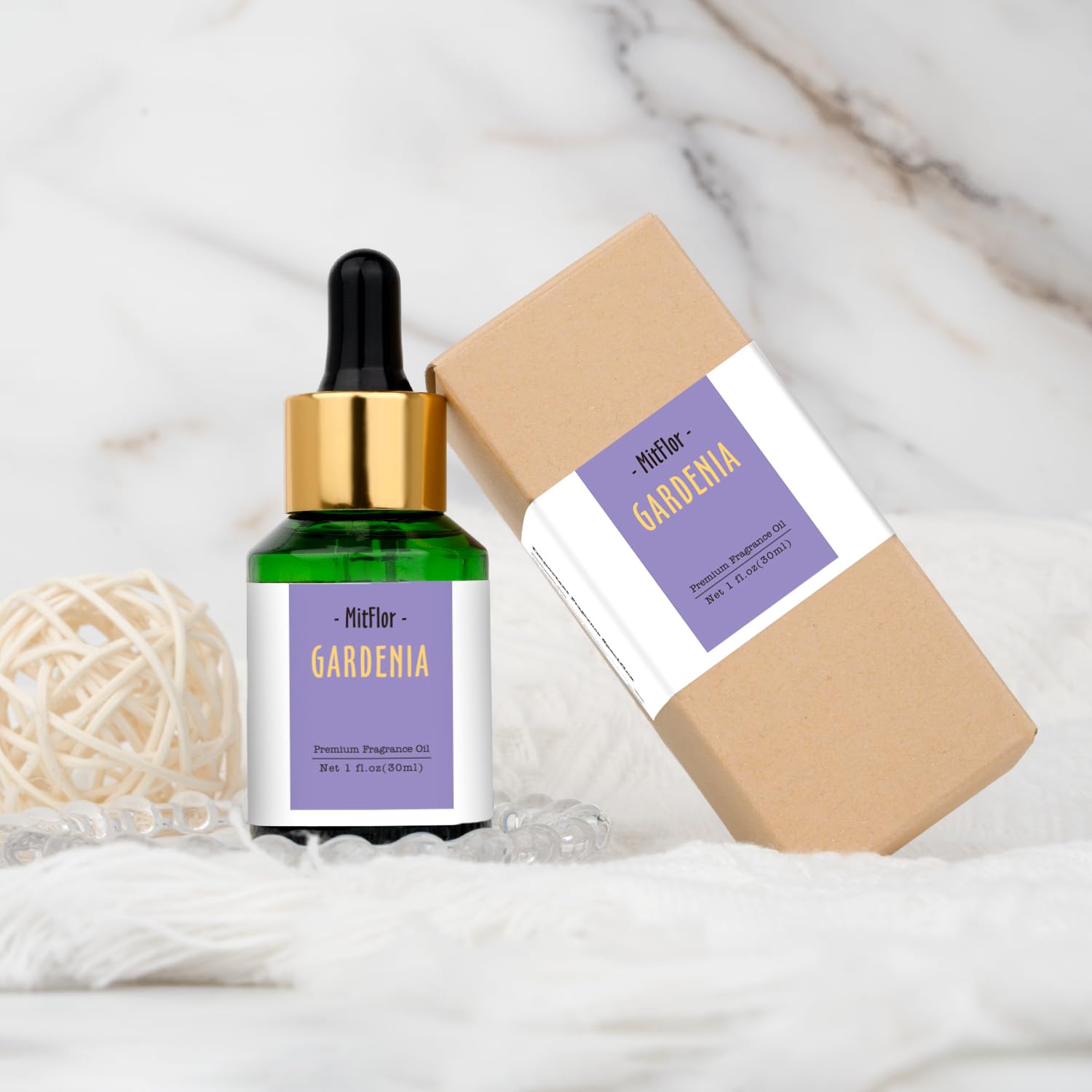 Gardenia Fragrance Oil, MitFlor Single Scented Oil, Large Size Premium Grade Fragrance Oil