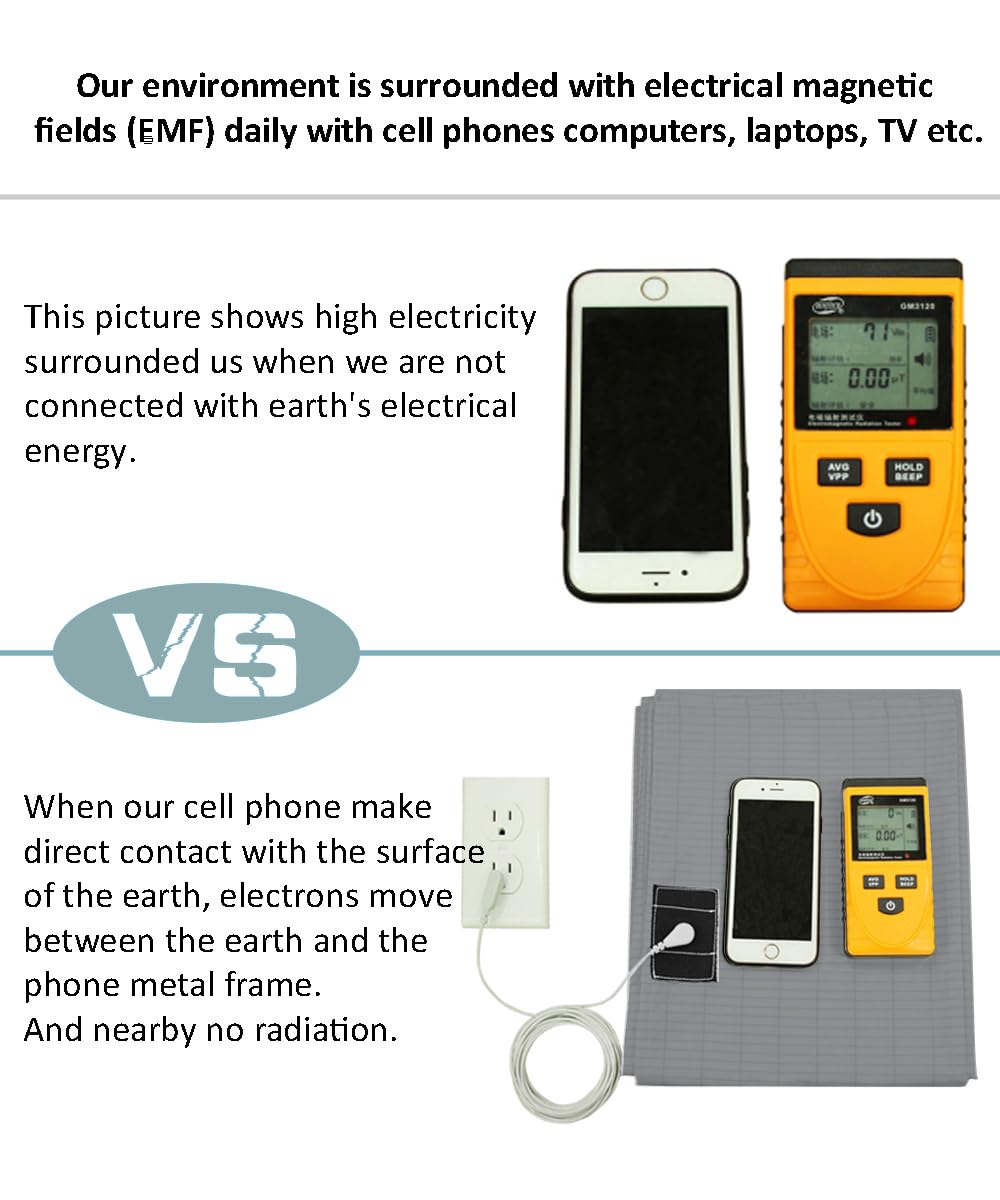 Grounding Pillowcase Silver Fiber Grounding Pillow Case 20 * 30in with Conductive Cord