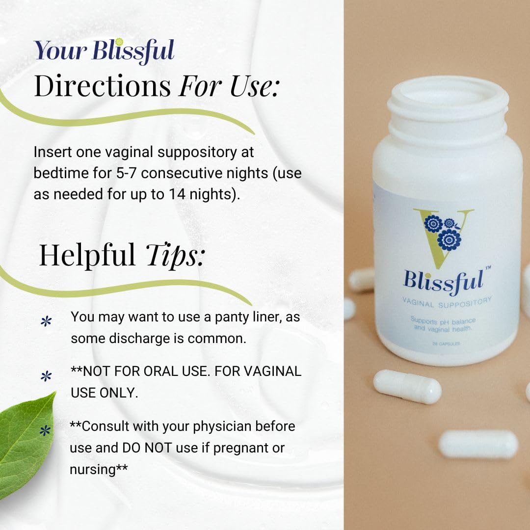 V Blissful - Boric Acid Suppositories Helps with Yeast Infections - Effective Feminine Care with Boric Acid, Perfect