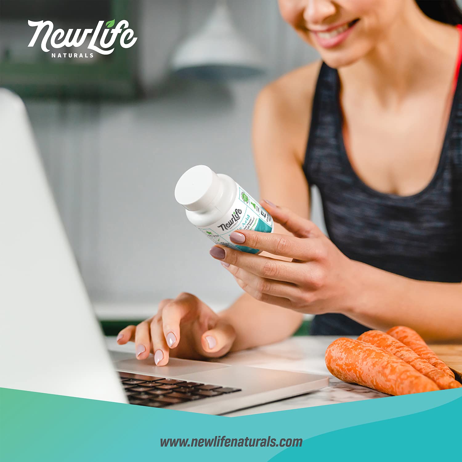 NewLife Naturals Boric Acid Vaginal Suppositories with Aloe Vera & FOS Prebiotic | Women's pH Balance Pills