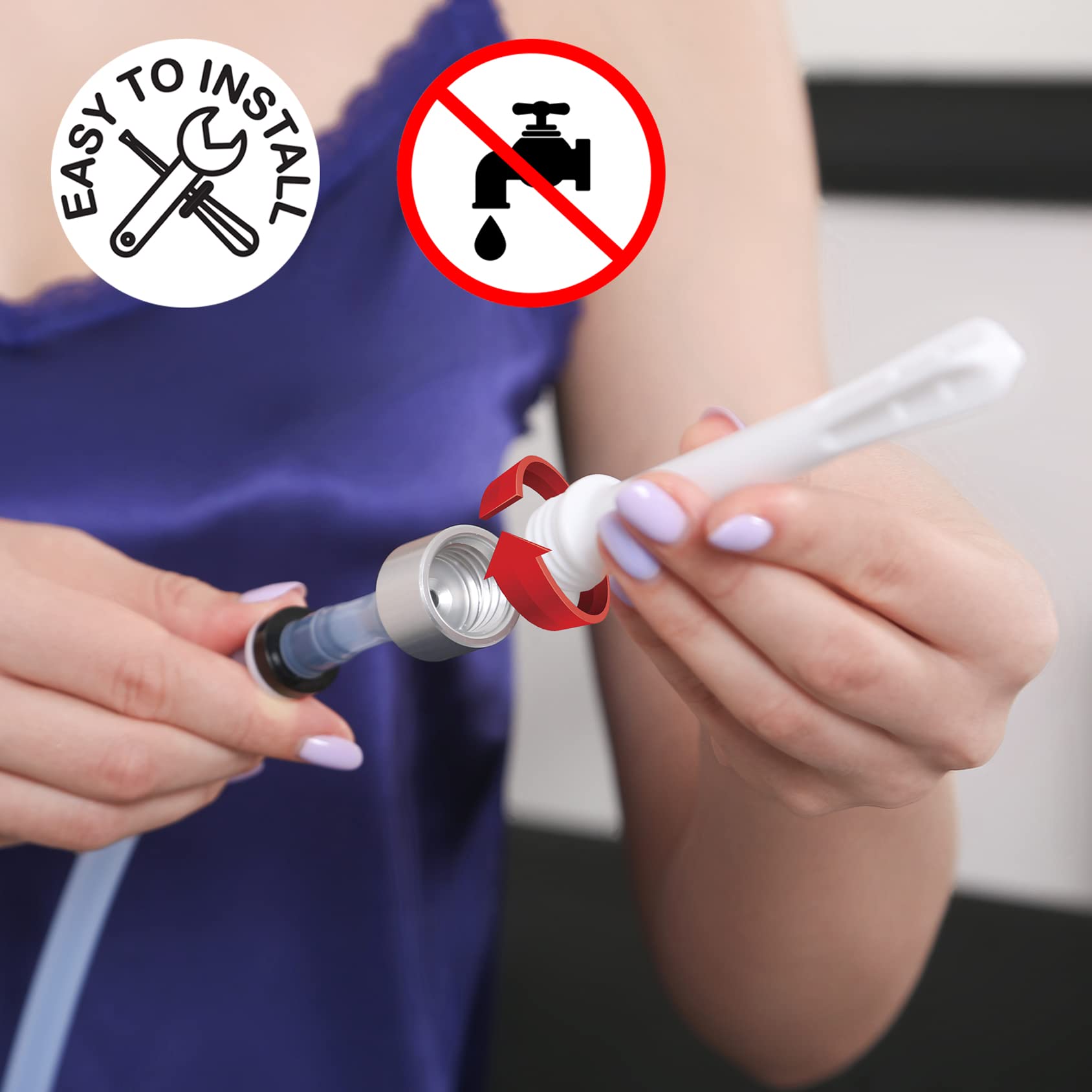 RVDKBULB Natural Vaginal Cleansing System with 3 One-Way Valves - Vaginal Douche for Women