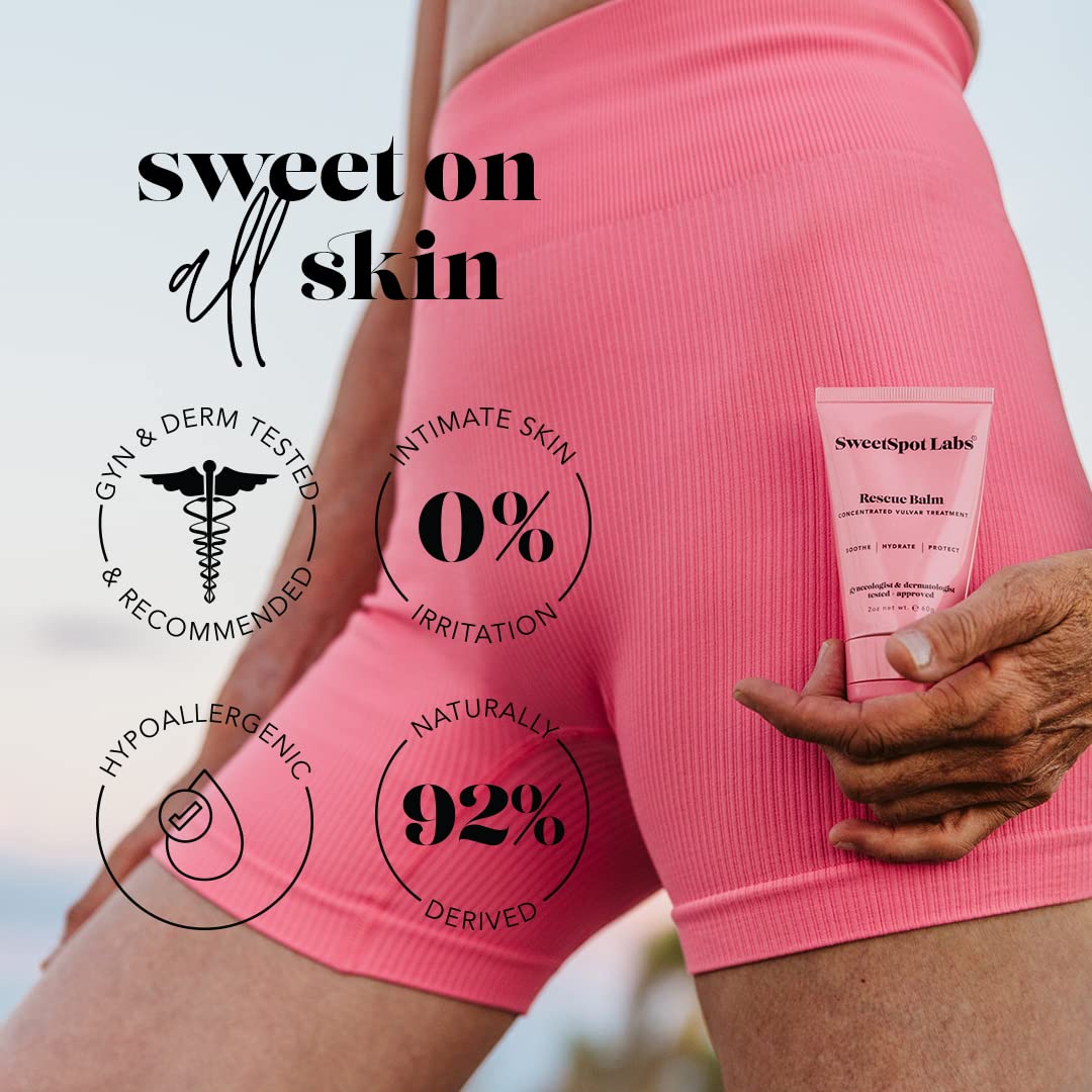 SweetSpot Labs Rescue Balm, Feminine Dryness, Irritation & Itch Relief with Colloidal Oatmeal
