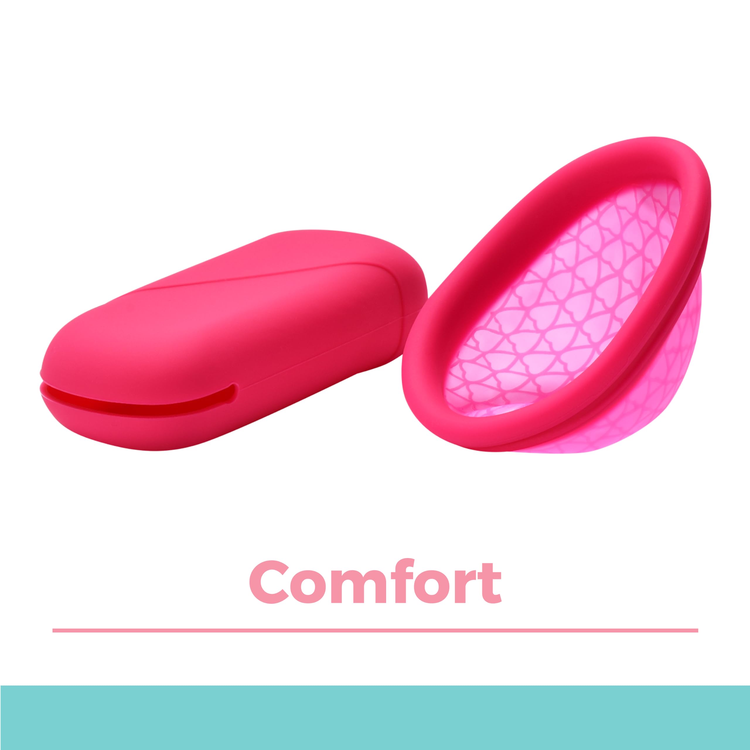 Hawwwy Reusable Menstrual Cup - Washable Period Cup with Flat-fold Compact Design