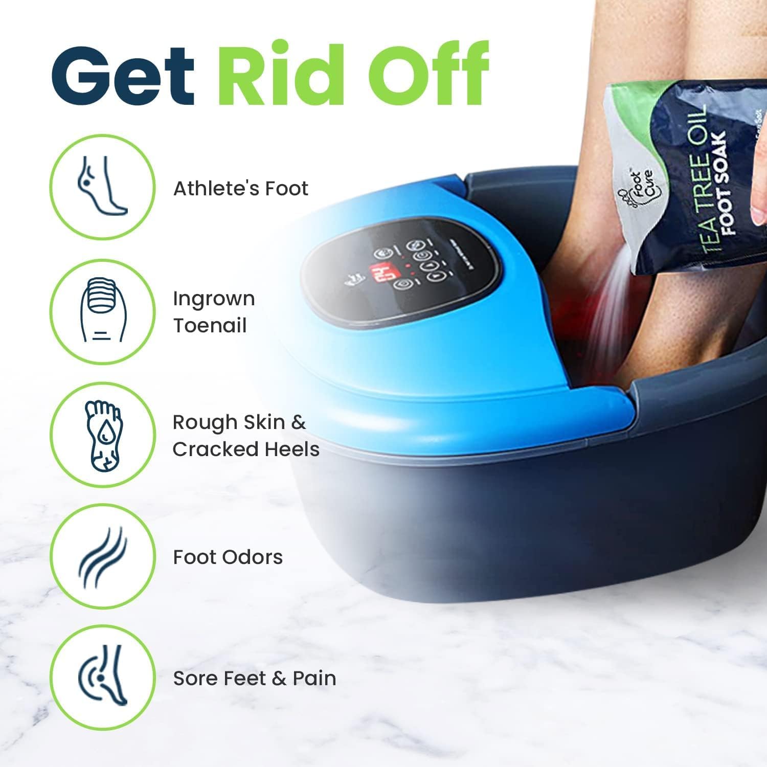 Tea Tree Oil & Citrus Detox Foot Soak with Epsom Salts - All Natural Salts for Post Workout