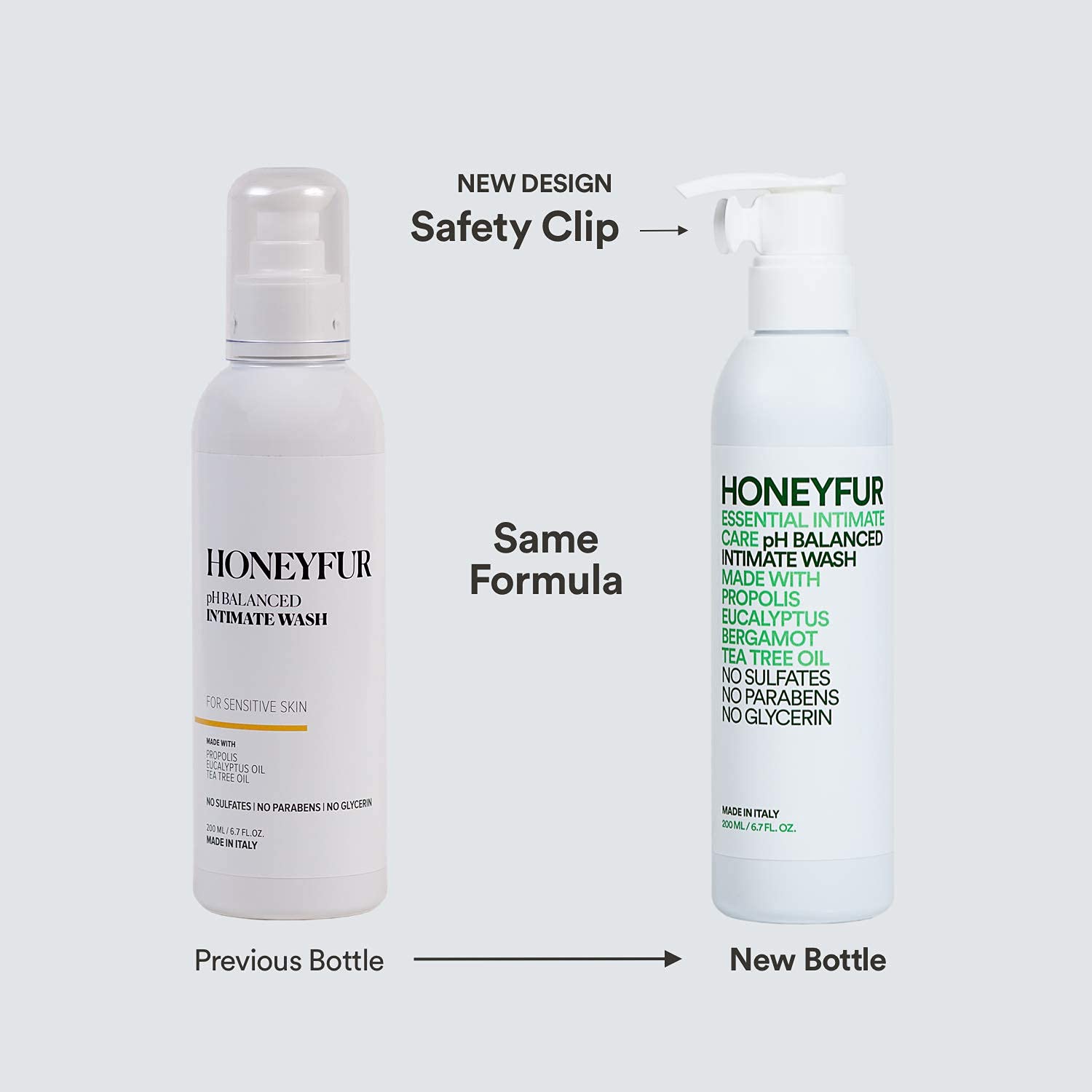 HONEYFUR pH Balanced Natural Feminine Wash For Sensitive Skin – Sulfates & Paraben Free