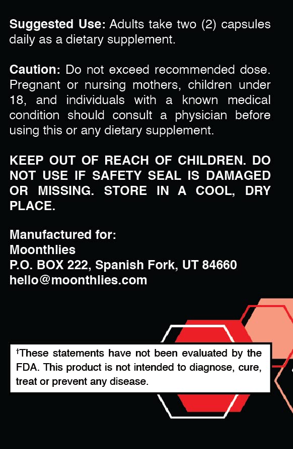 Moonthlies PMS Relief Supplement for Women Menstrual Cycle Support - Naturallly balance Mood Swings