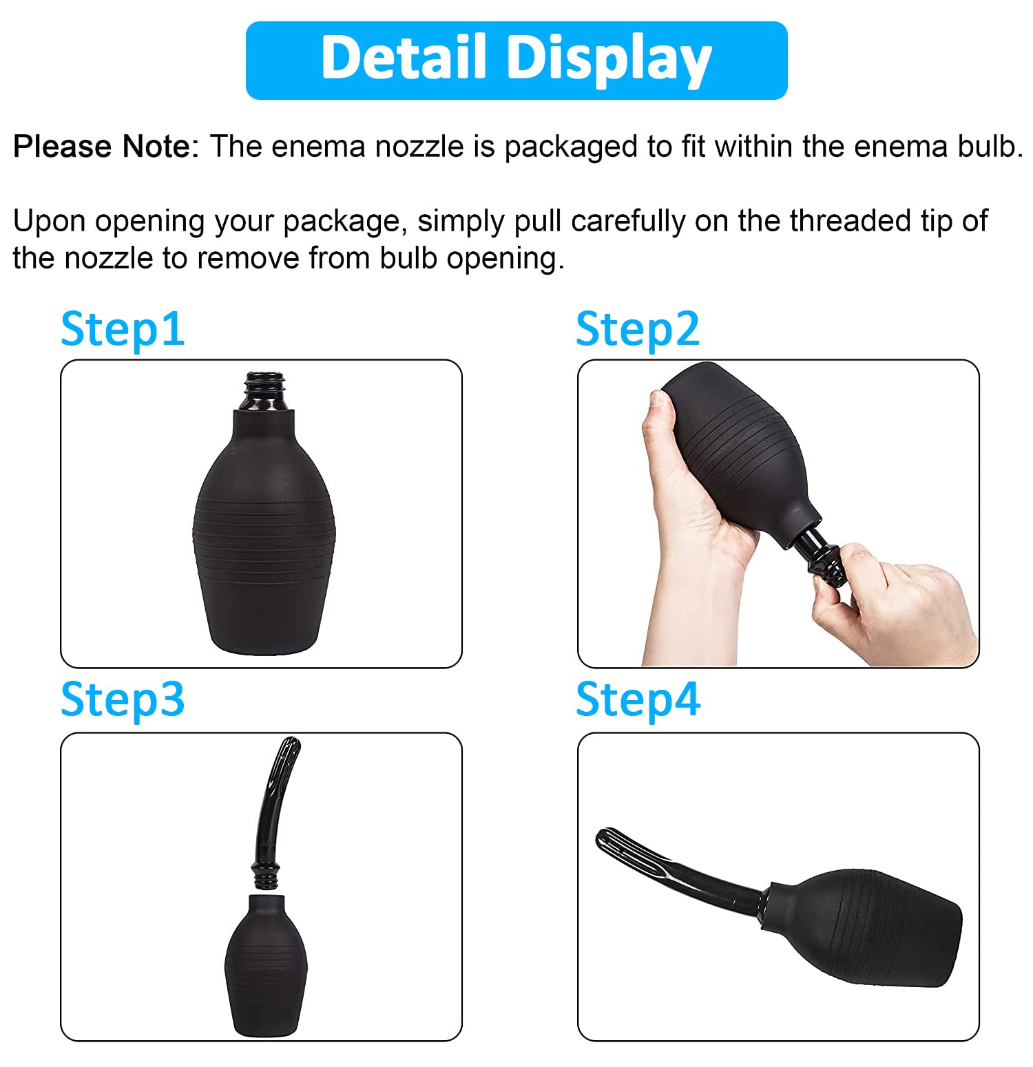 Clean and Healthy Anal Douche for Women,Shower Enema Bulb Cleaner Wash Flusher System