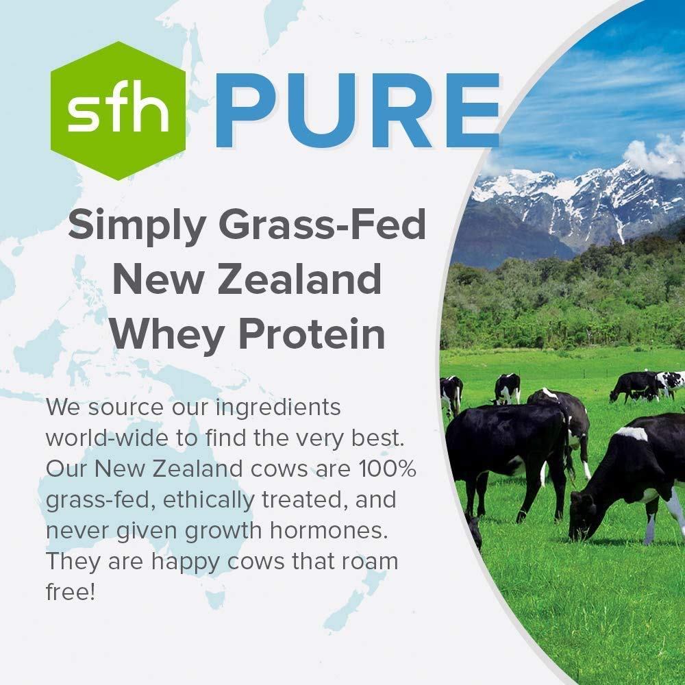 SFH Pure Whey Protein Powder (Chocolate) Best Tasting 100% Grass Fed Whey