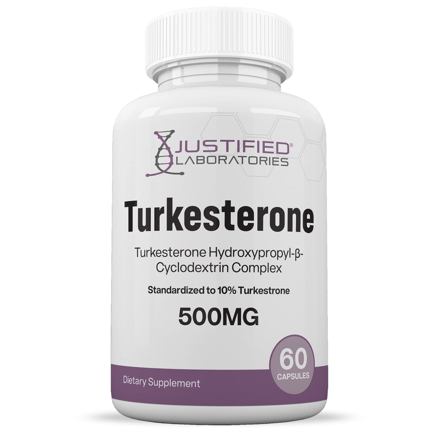 Justified Laboratories (5 Pack Turkesterone 500mg 10% Standardized Naturally Increase