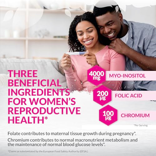 Myo-Inositol Complex 4000mg - 180 Vegan Tablets, 6 Weeks Supply - with 200ug Folate