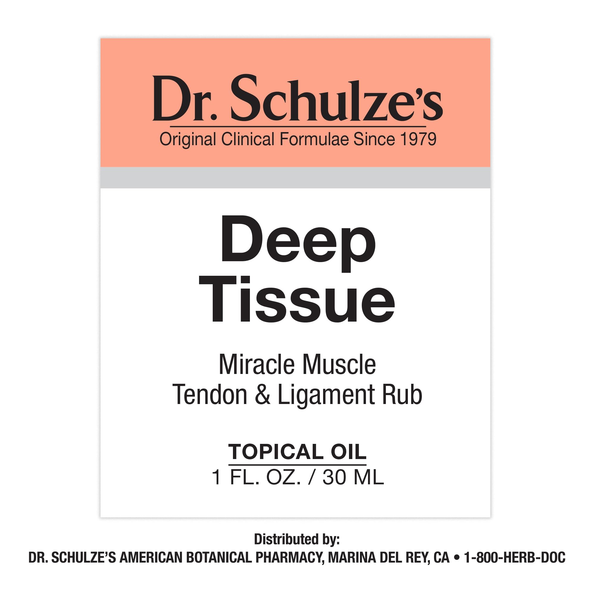 Dr. Schulze's Deep Tissue Oil | Powerful Herbal Support for Muscles, Tendons and Joints