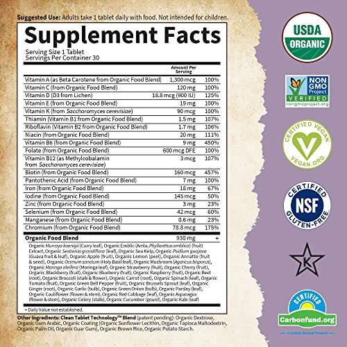 Garden of Life Organics Prenatal Vitamin: Folate for Energy & Healthy Fetal Development