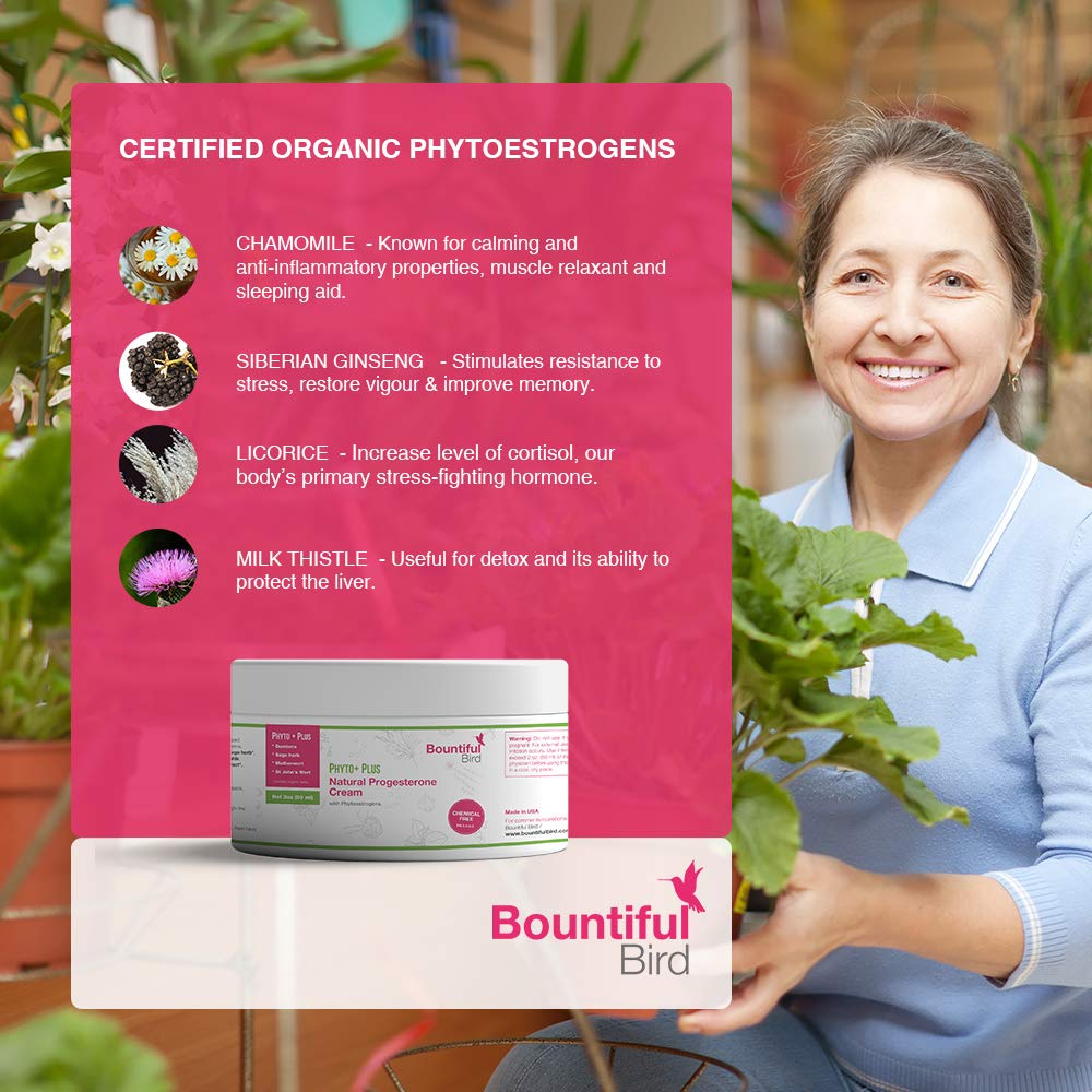 Phyto Plus Bountiful Bird Natural Progesterone Cream with Organic Phytoestrogens