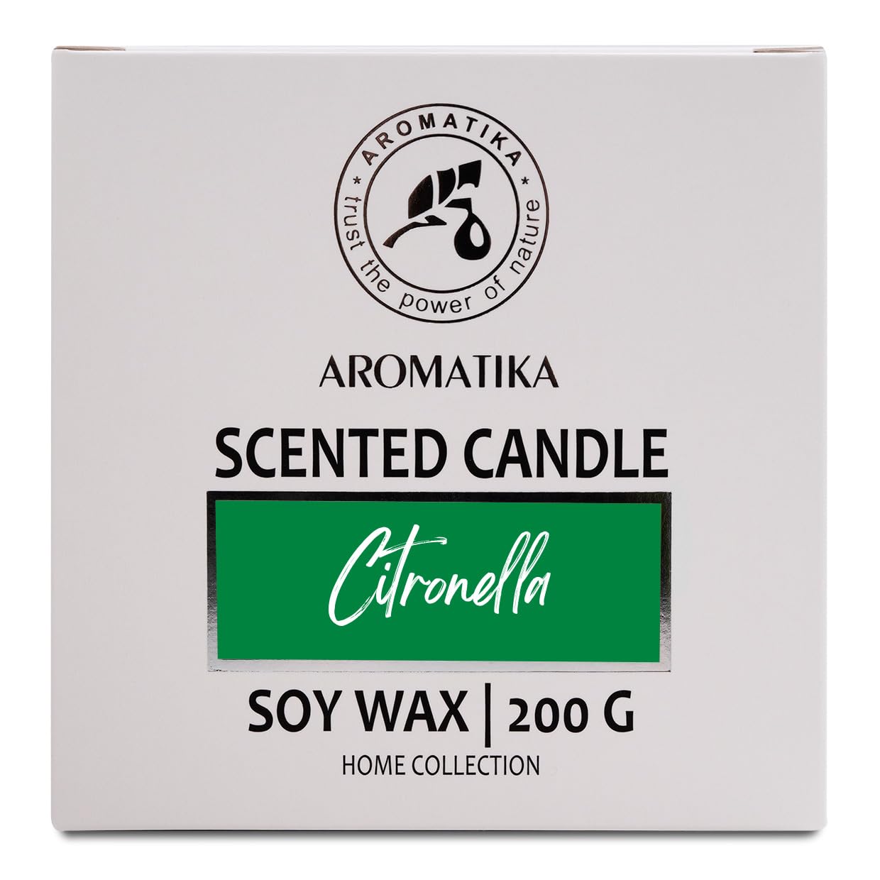 Scented Candle Citronella 200g - Aromatherapy Candle - Soy Wax Candles for Home Scented
