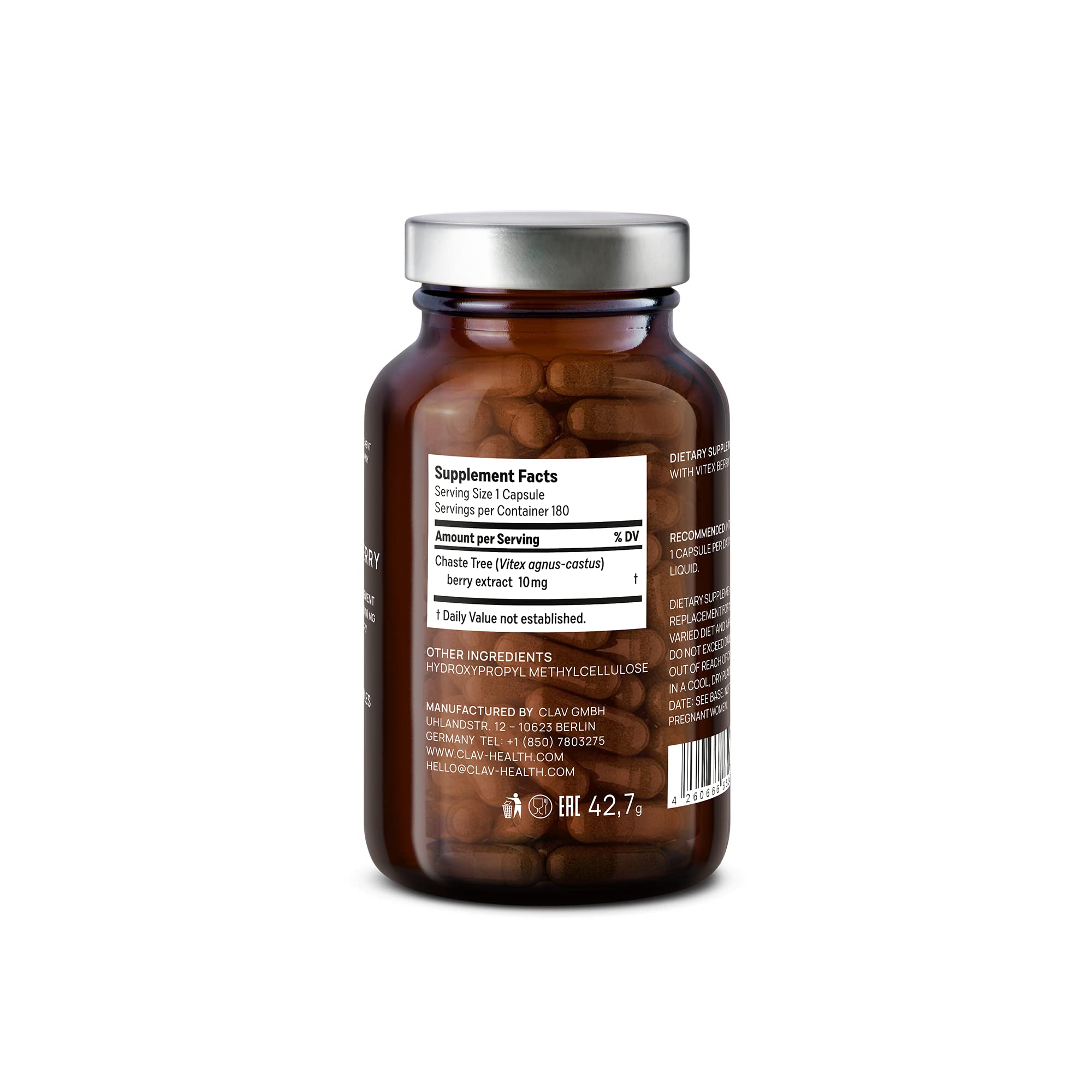 Vitex Berry - Premium Chasteberry 4:1 Extract (Vitex Agnus Castus) - Menopause & PMS Support