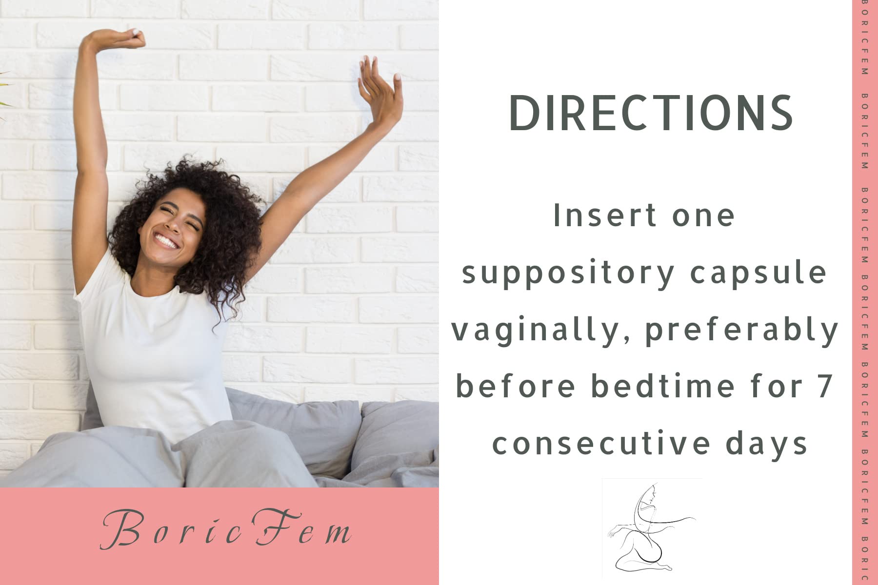 N'More Boric Acid Vaginal Suppositories- 100% Pure - Made in USA- Boricfem Vaginal Health Supplement