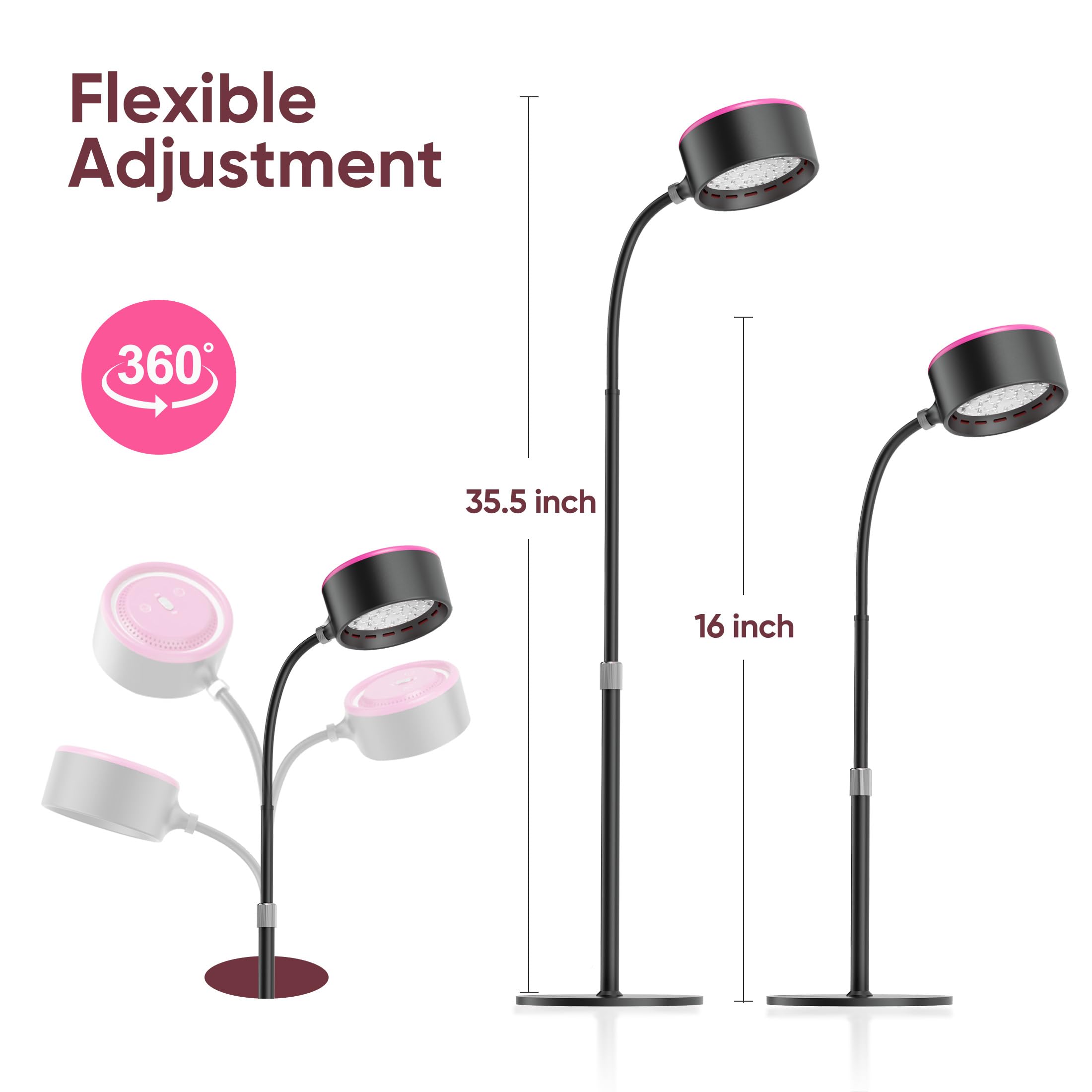 Caromolly Red Light Device Lamp, 660nm Red Light and 850nm Near-Infrared Light Combo