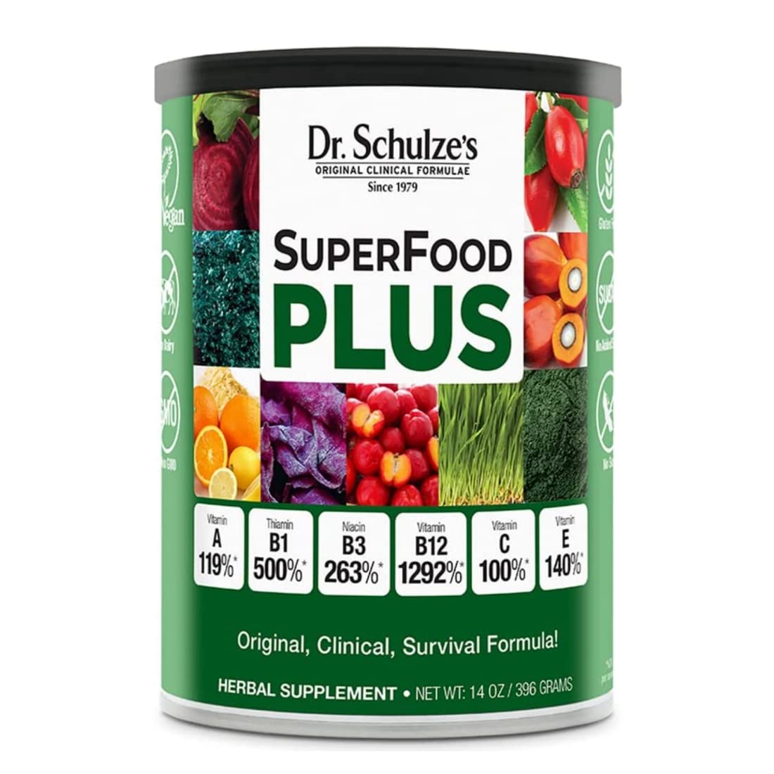 Dr. Schulze’s SuperFood Plus | Vitamin and Mineral Herbal Concentrate | Daily Nutrition