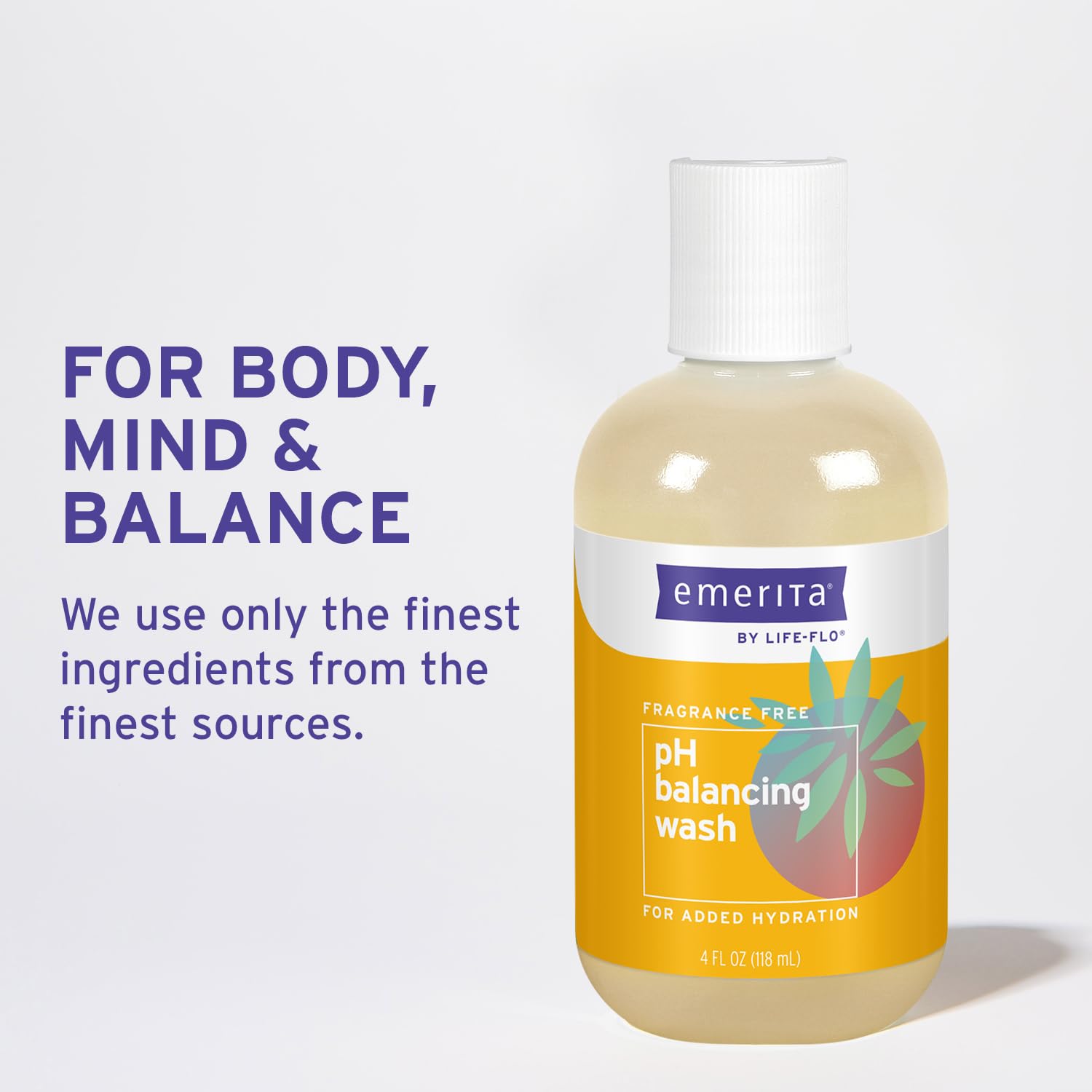 Emerita by Life-flo pH Balancing Feminine Wash, Hydrating Cleanser Soothes Delicate Areas