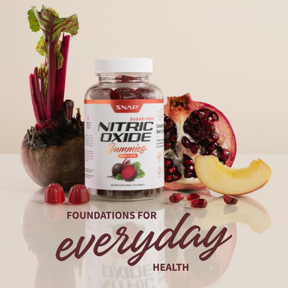 Snap Supplements Nitric Oxide Beet Root Gummies - Support Healthy Blood Circulation