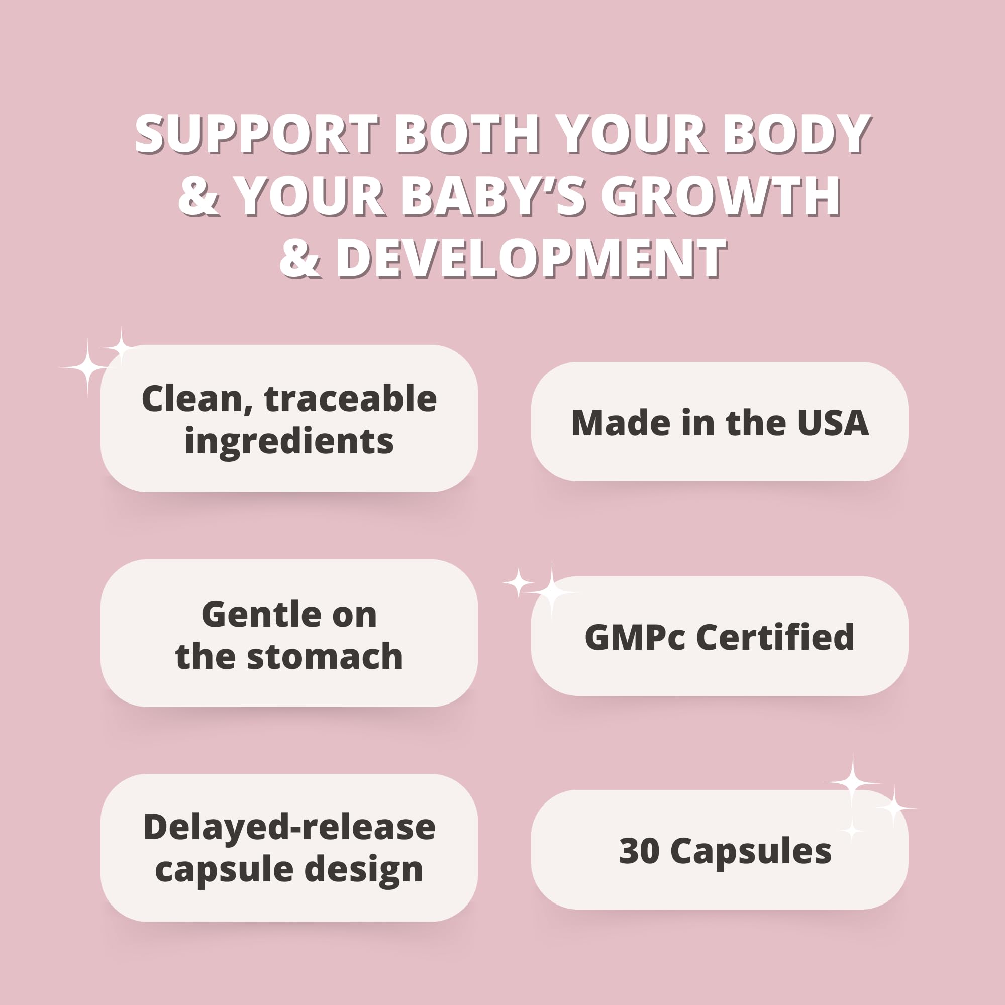 Prenatal Vitamins for Women with Iron, Vitamin D, Calcium & More, Supports Healthy Pregnancy