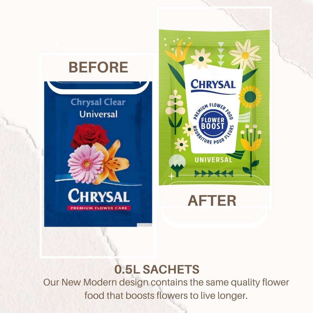 Chrysal Clear Flower Food Packets – Single Packet – Flower Arrangements & Bouquets – Floral Supplies