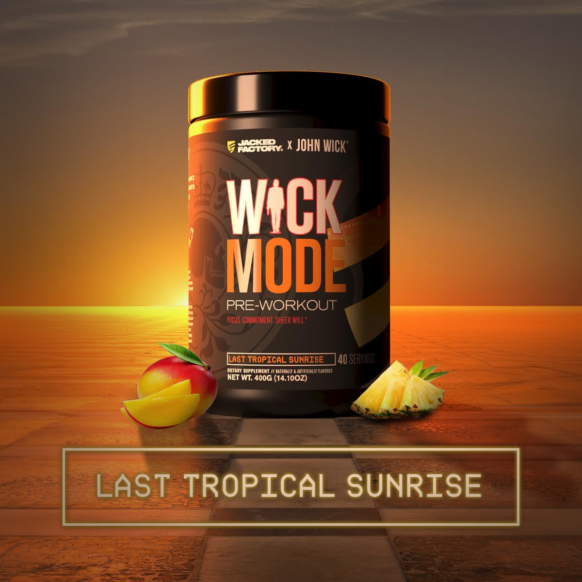 Jacked Factory X John Wick - Wick Mode Pre Workout Powder - Intense Energy
