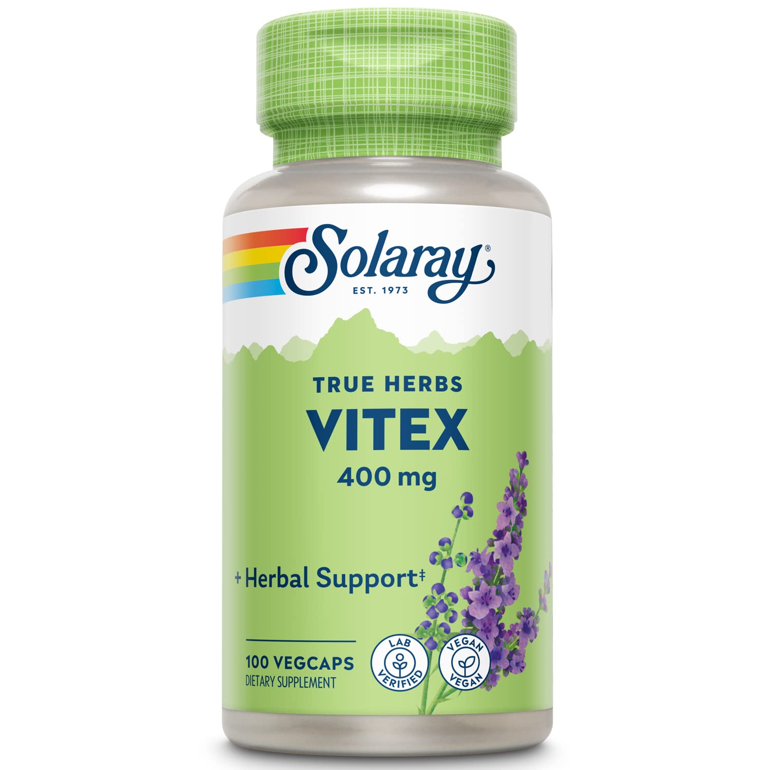 Solaray Vitex Berry 400mg | Womens Healthy Hormone Balance Formula | Menstruation & Menopause Support