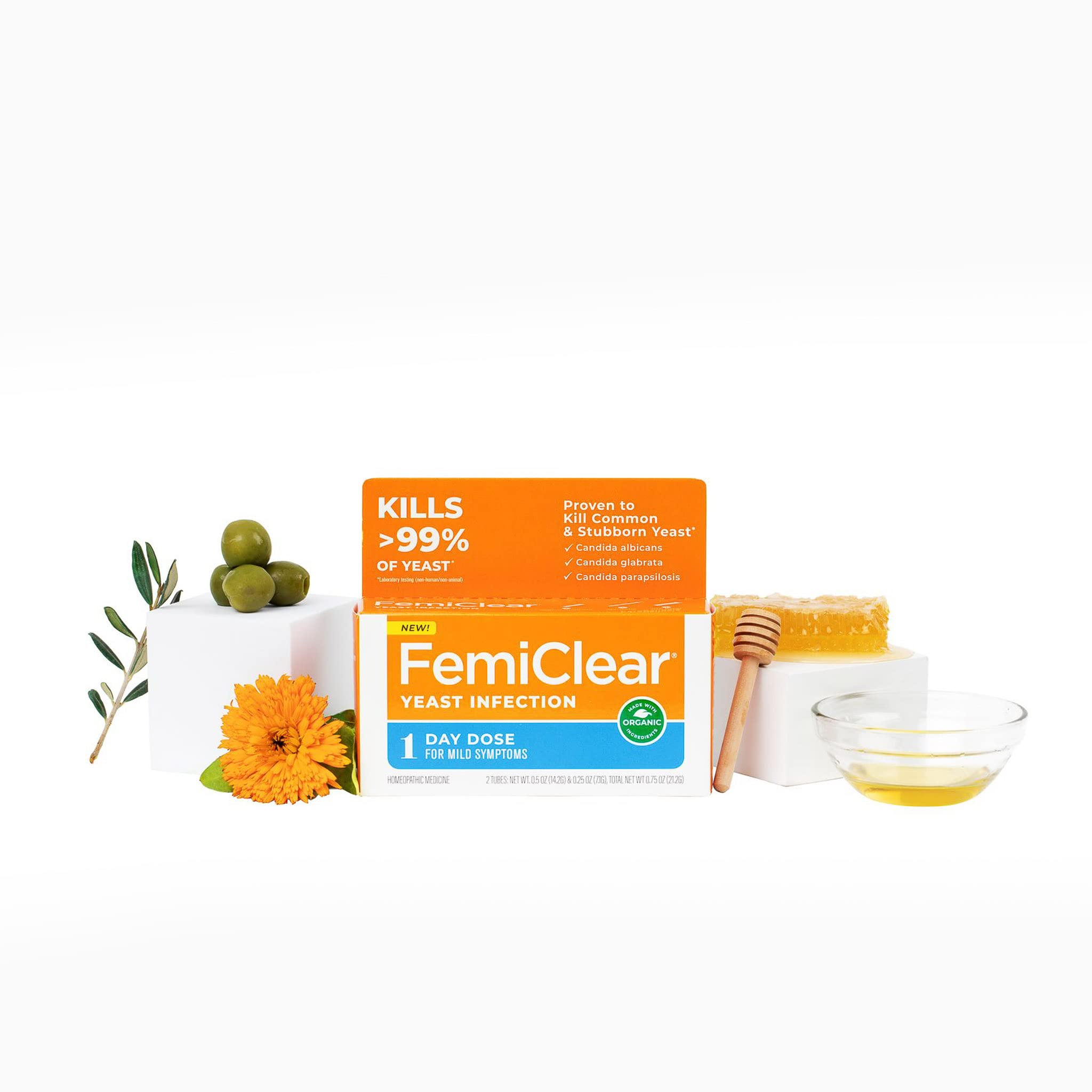 FemiClear 1-Day Dose Yeast Infection | Yeast Infection Relief | Homeopathic Solution