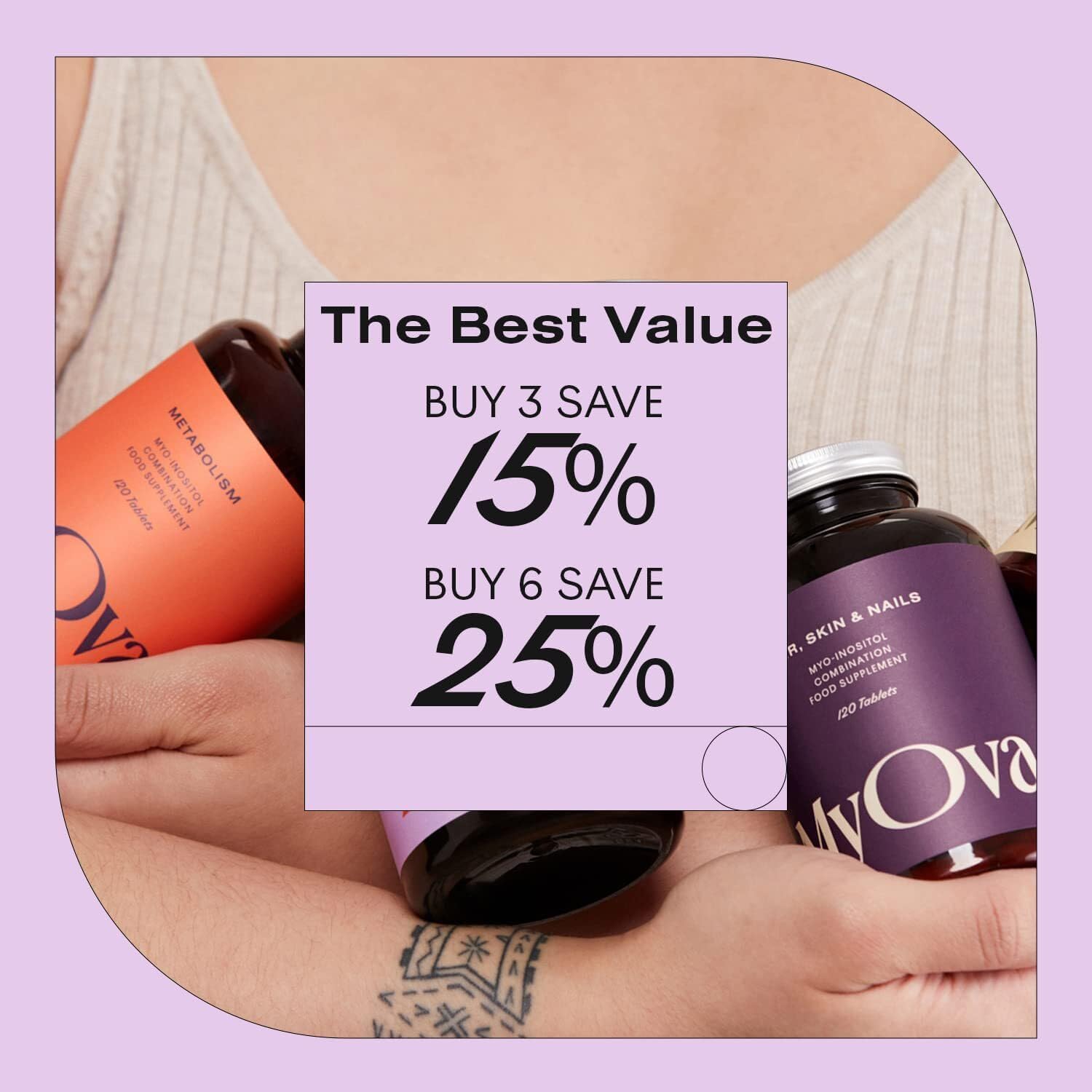 Myoplus - Myo-inositol PCOS Supplement - 4000mg Myo-Inositol, 200ug Folate & 100ug