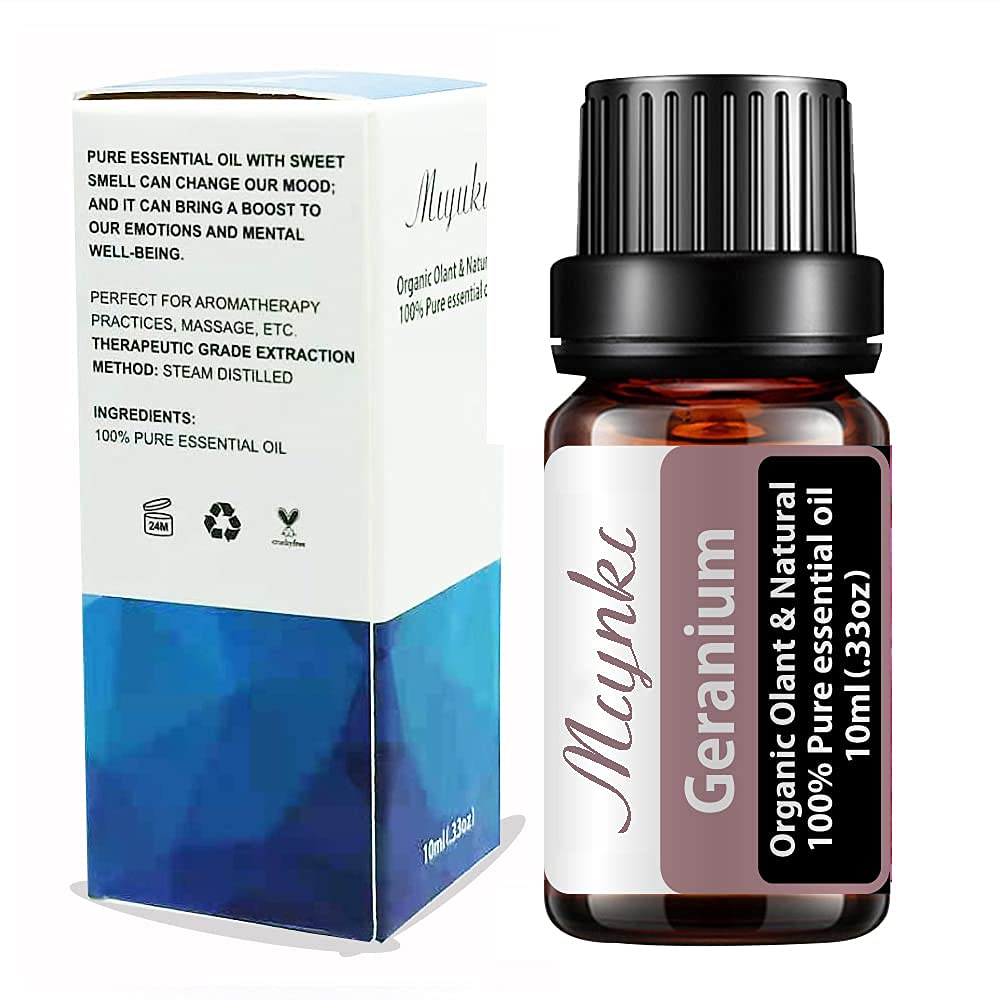 Geranium Essential Oil for Diffuser for Home Kids Women Candle Soap Making DIY -10ml