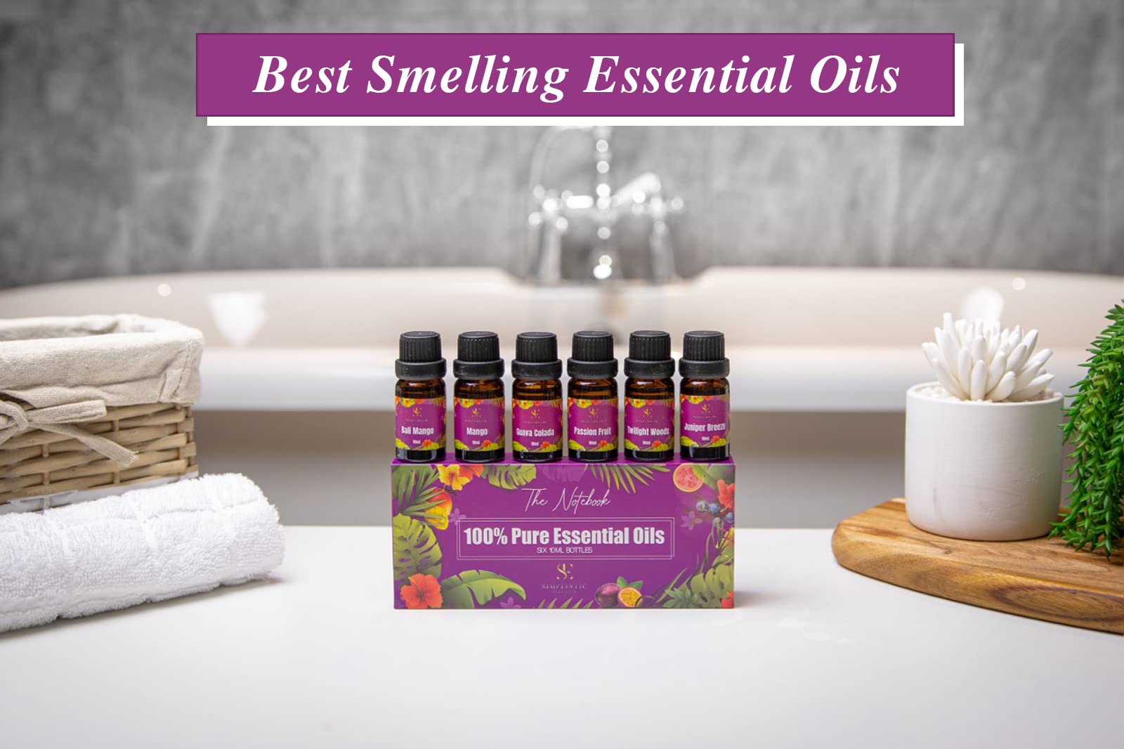 Simplistic Elegance Essential Oils Set - Top 6 Natural Aromatherapy Oils for Diffusers Humidifier Massage