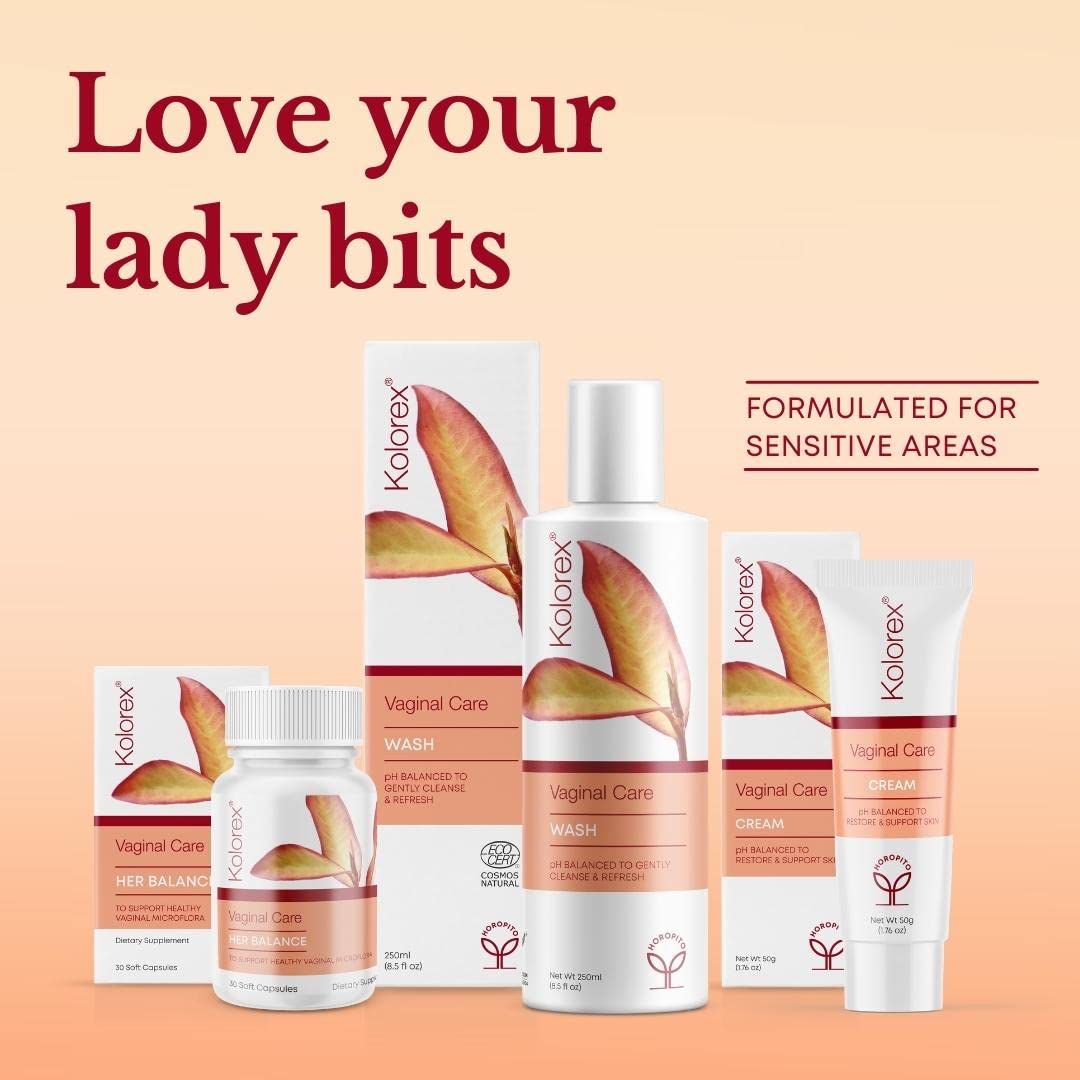 Kolorex® Vaginal CareCream, Natural Herbs soothes Intimate Areas, Replenish Sensitive Skin.