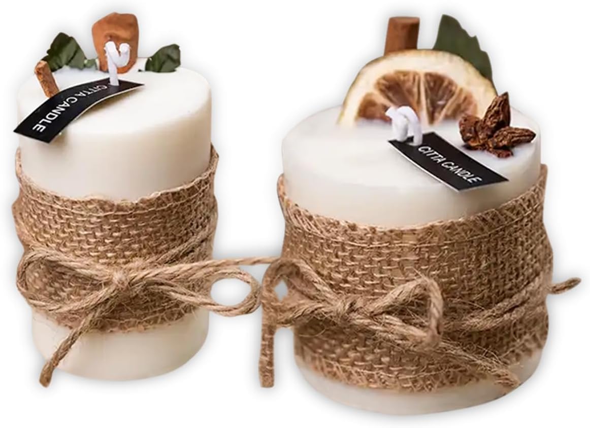 Scented Candles, Natural Soy Wax with Essential Oils, 8 Oz - Long-Lasting Aroma, Aromatherapy Candles