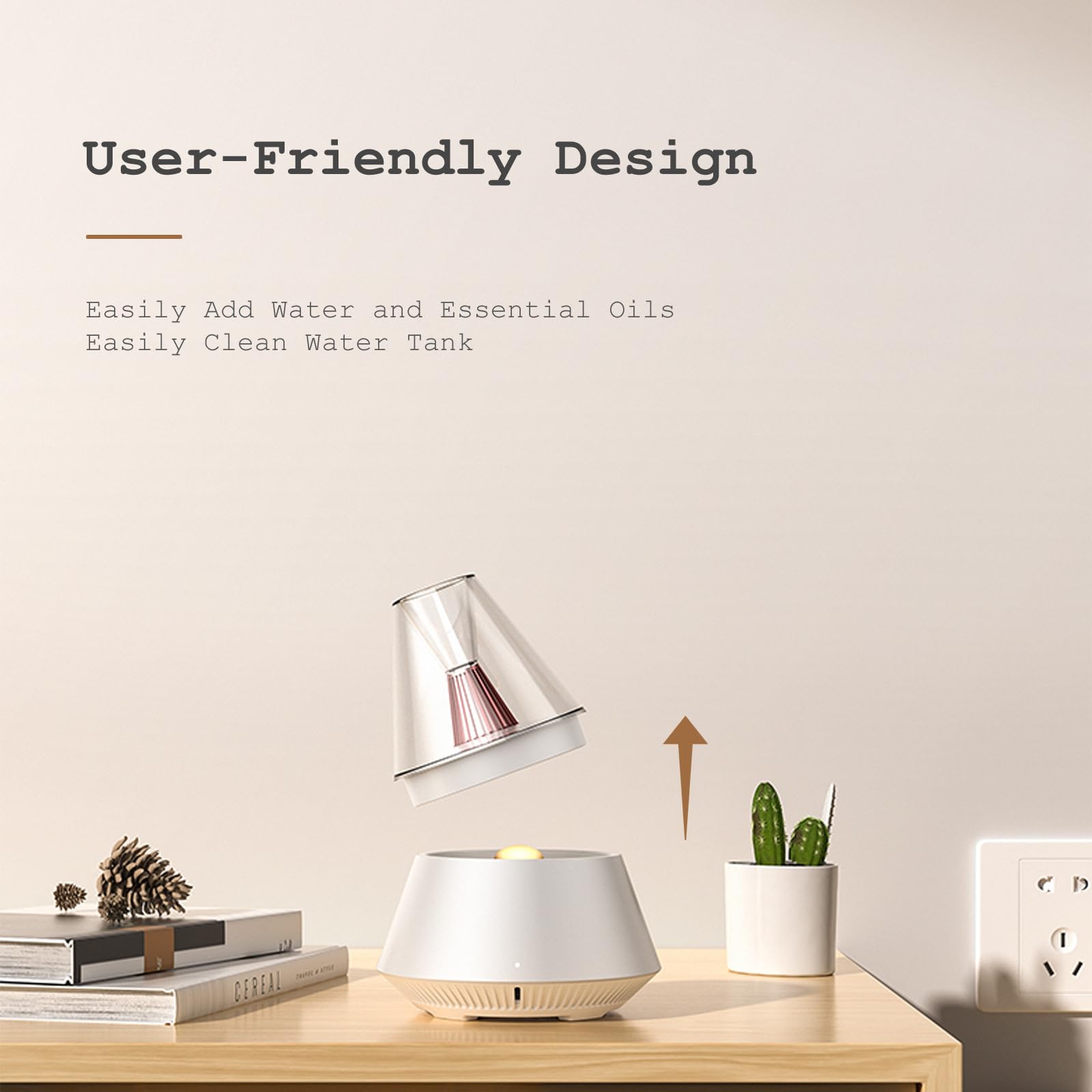 TriPro Essential Oils Aroma Diffuser,Portable Humidifier with Cool Mist and Warm Light Effect,Remote Control