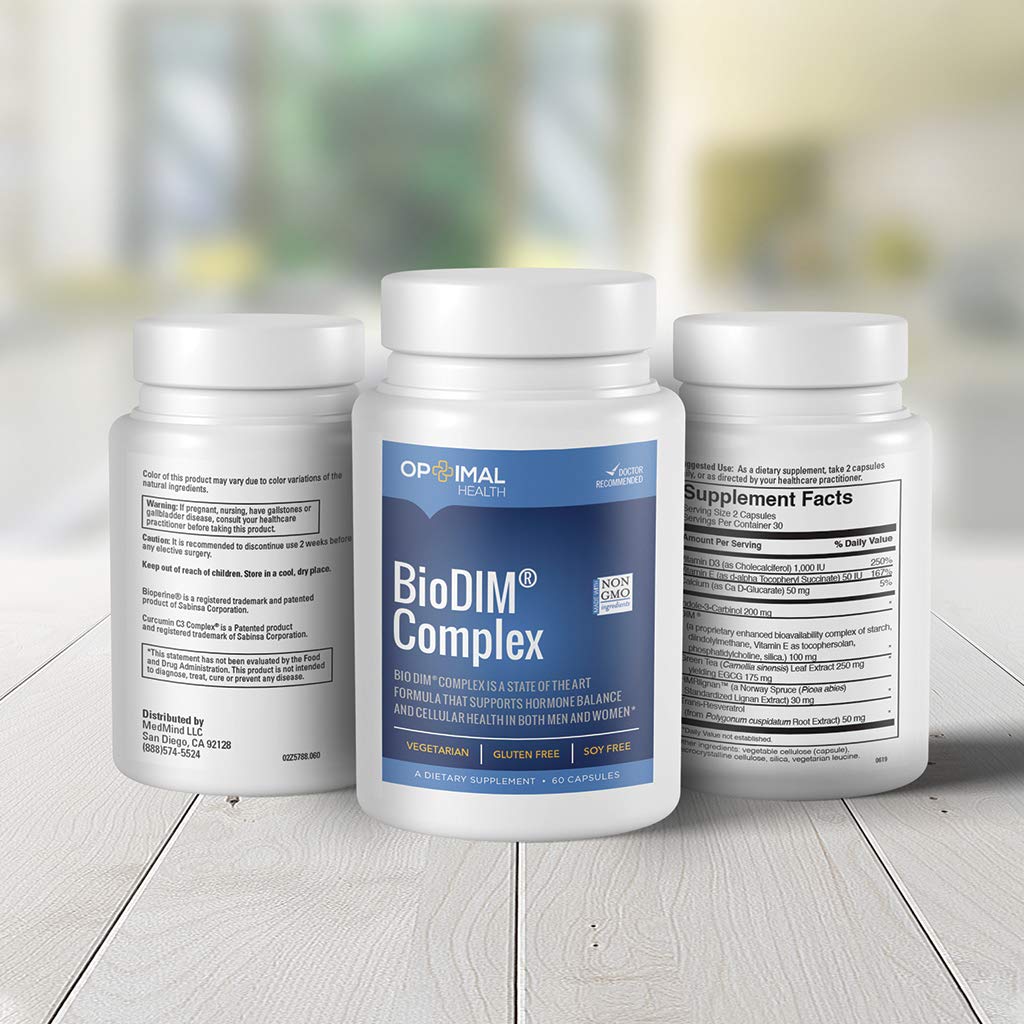 OPTIMALHEALTH BioDIM (Diindolylmethane) Complex | Supports Hormone Balance, Cellular Health