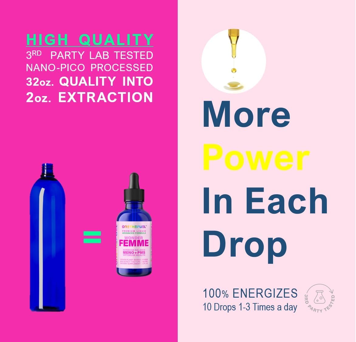 Wonder Femme Hormone Balance Menopause Hot Flashes Relief Support 100% Natural Women