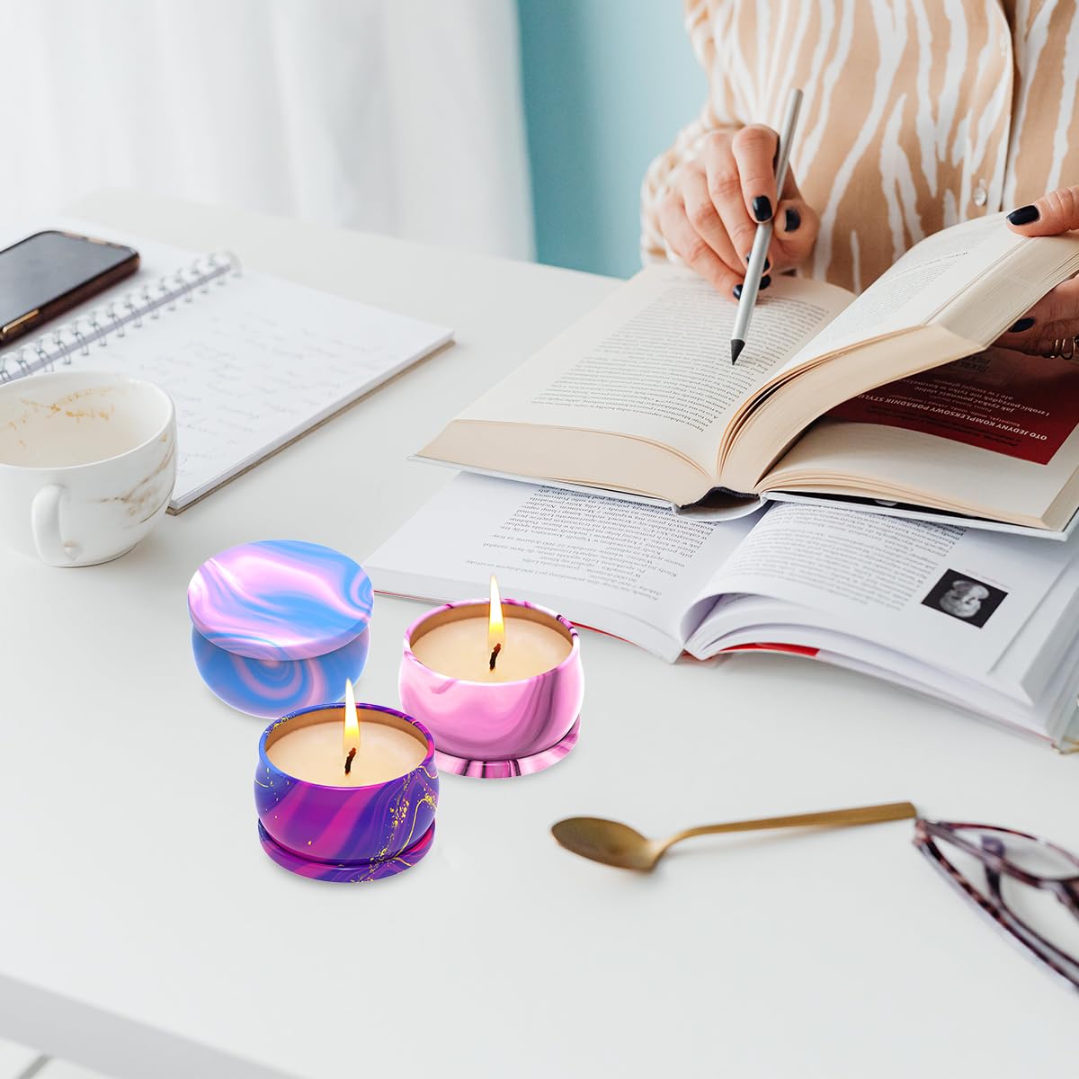 Scented Candles Set of 3, Aromatherapy Candle Set, Home Scented Candles for Winter, Holiday