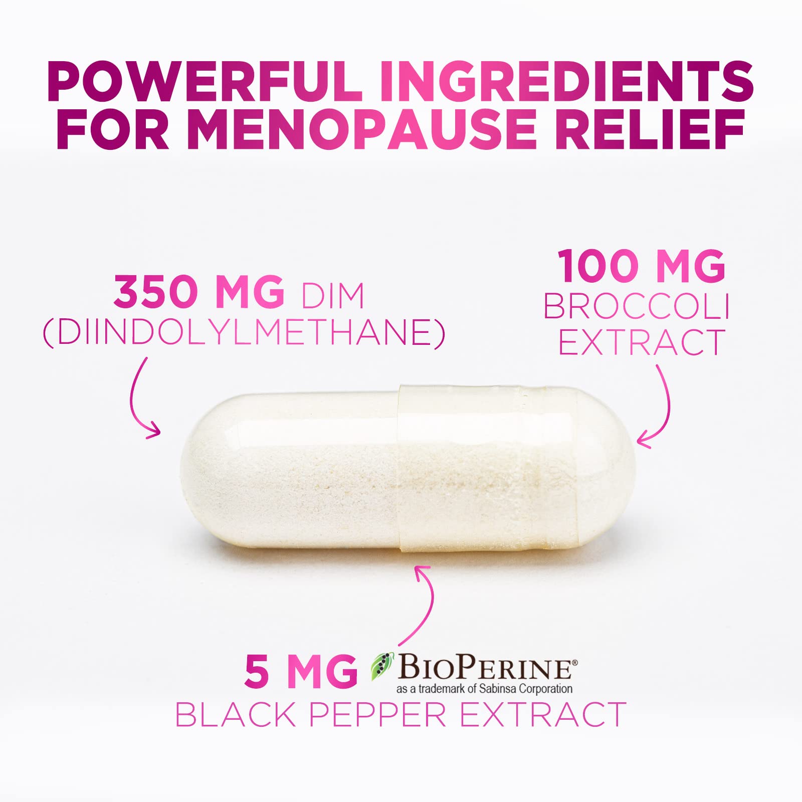 Nature's Glow Menopause Supplements for Women w/DIM - Menopause Relief Vitamins