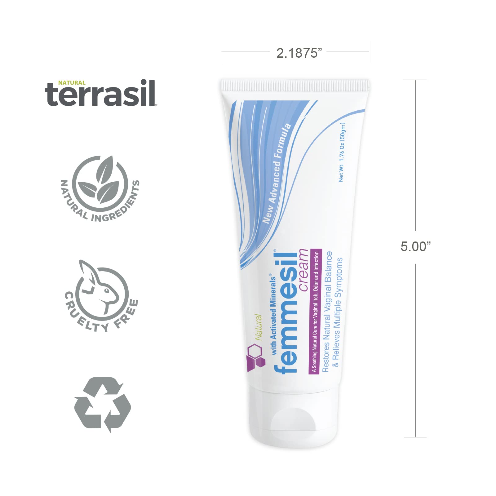 Femmesil Feminine Care Vaginal Health Antifungal Cream for Relief from Yeast Infection, Vaginal Itch & Irritation