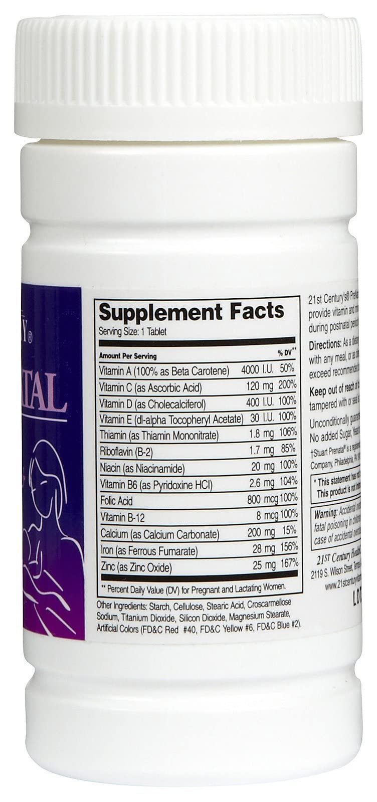 21st Century Vitamins PreNatal Multivitamin Tabs, 60 ct