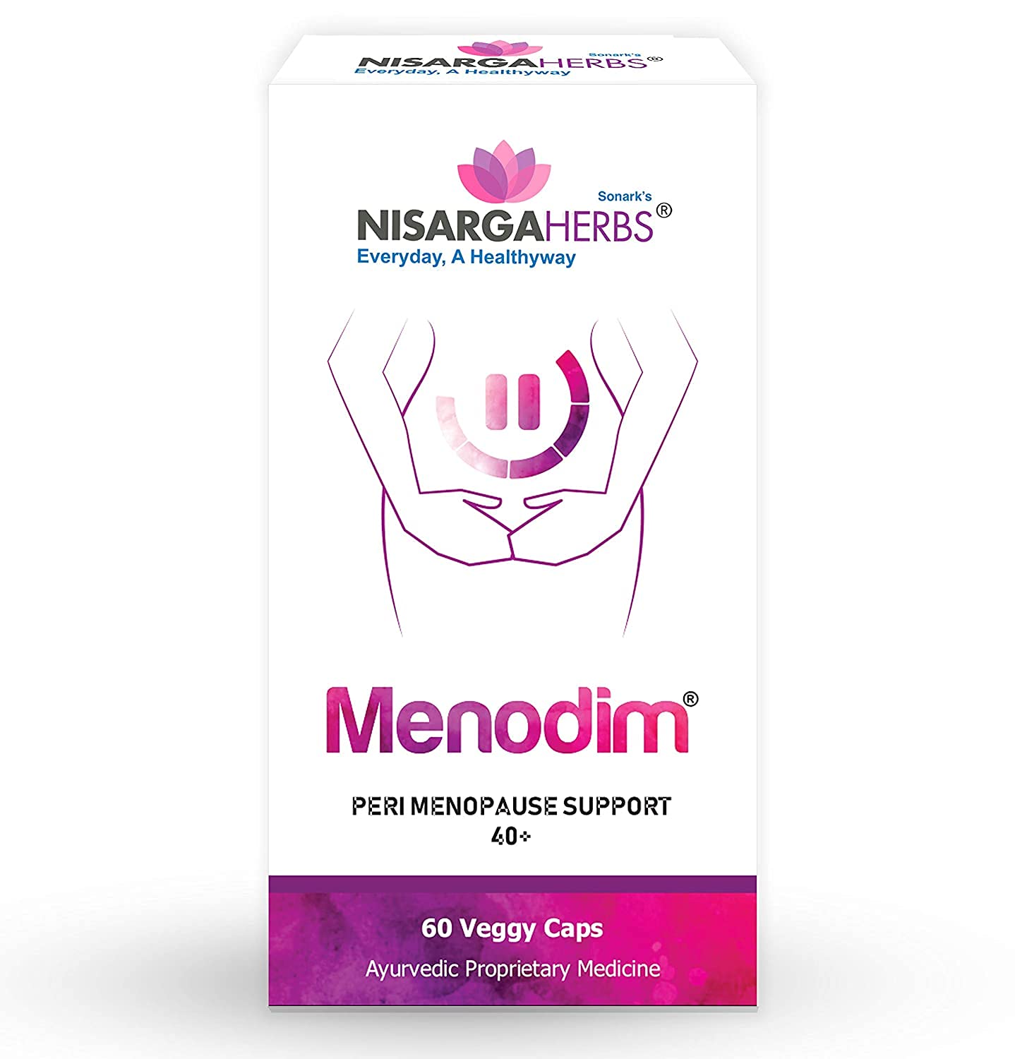 Ifra Nisarga Herbs Menodim, for Pre-Menopause Relief, Fatigue & Functional Imbalance Support