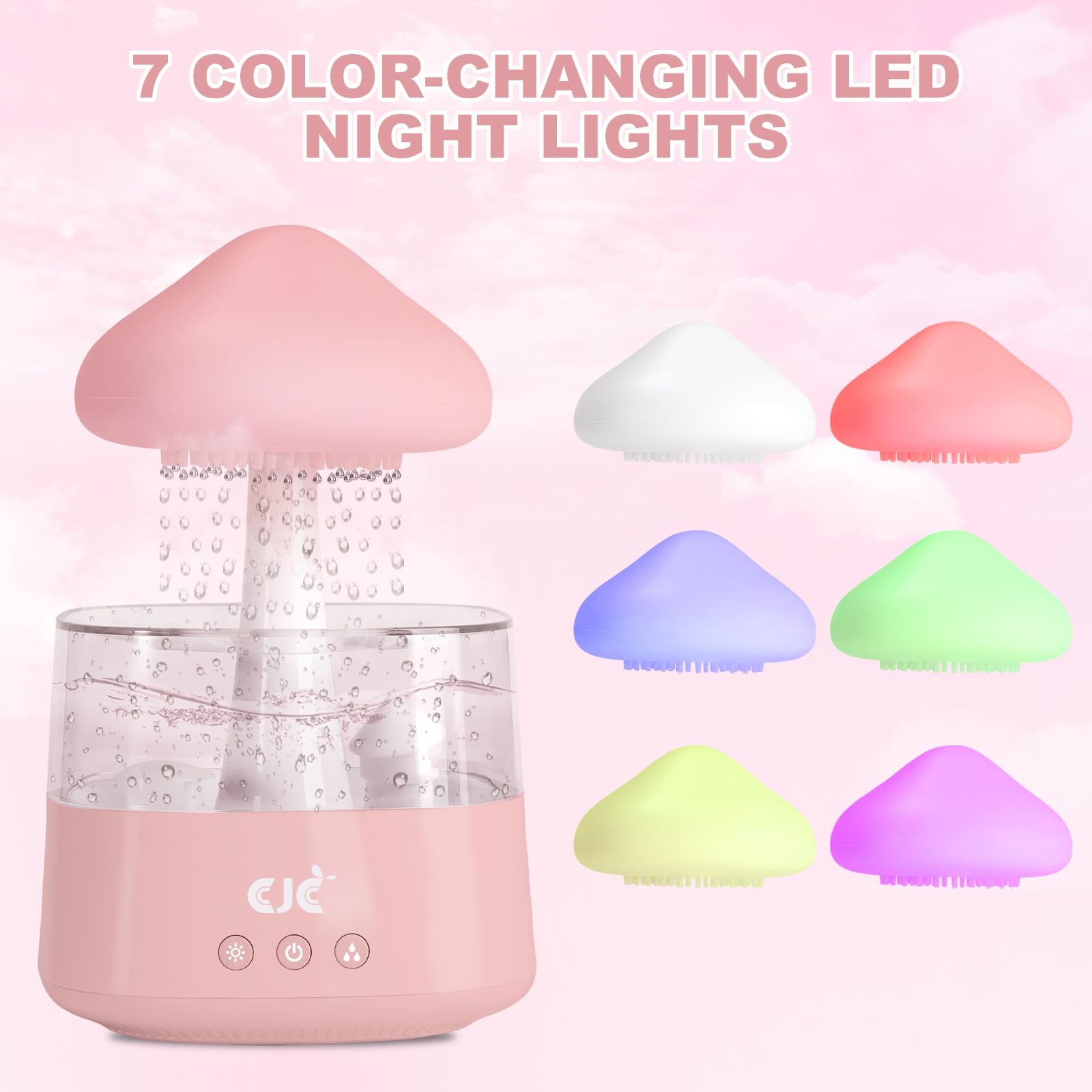 Humidifiers for Bedroom, 7 Color-Changing Led Night Lights, Aromatherapy Essential Oil