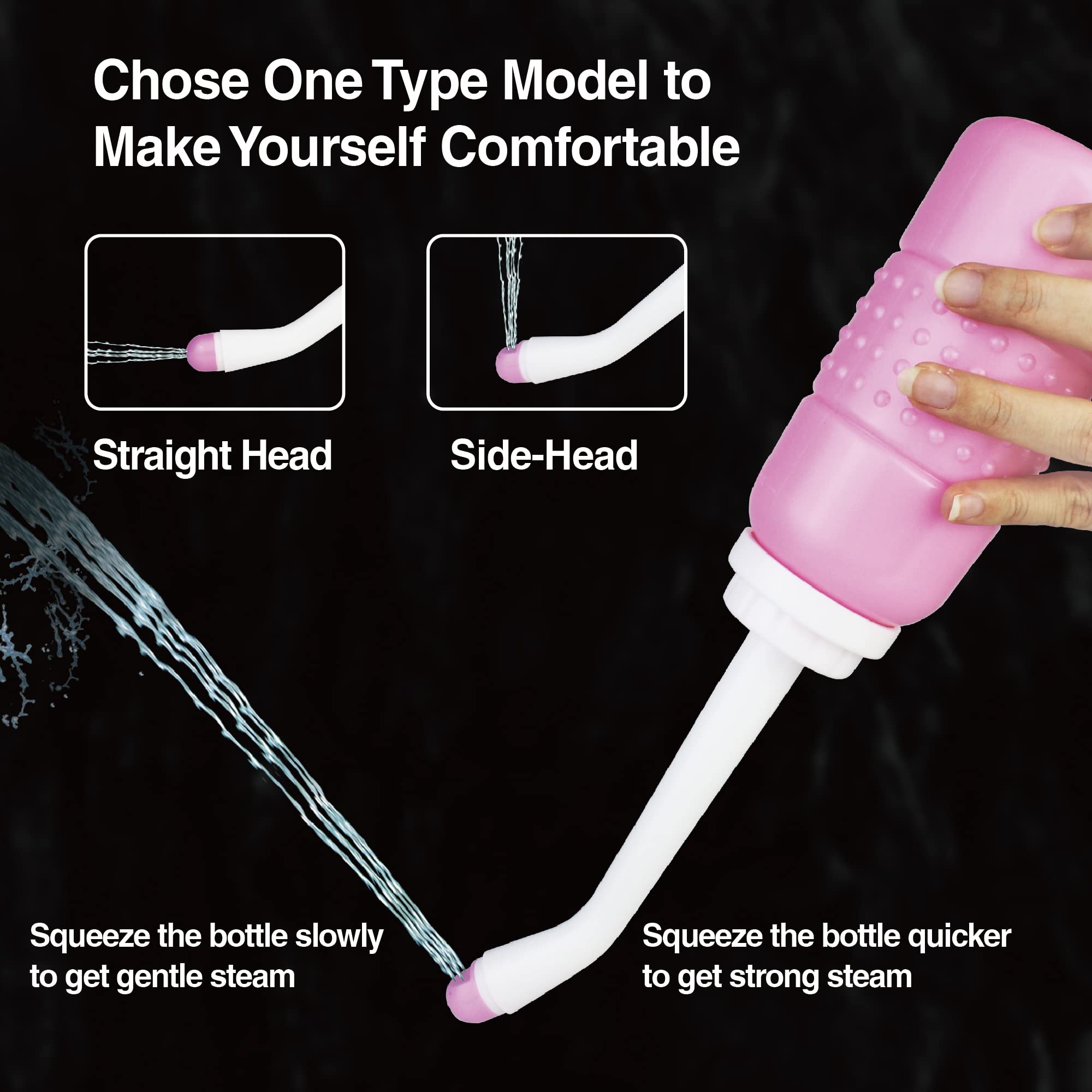 TopQuaFocus 12oz Perineal Bottle for Postpartum Care Portable Travel Peri Sprayer Bidet Postpartum