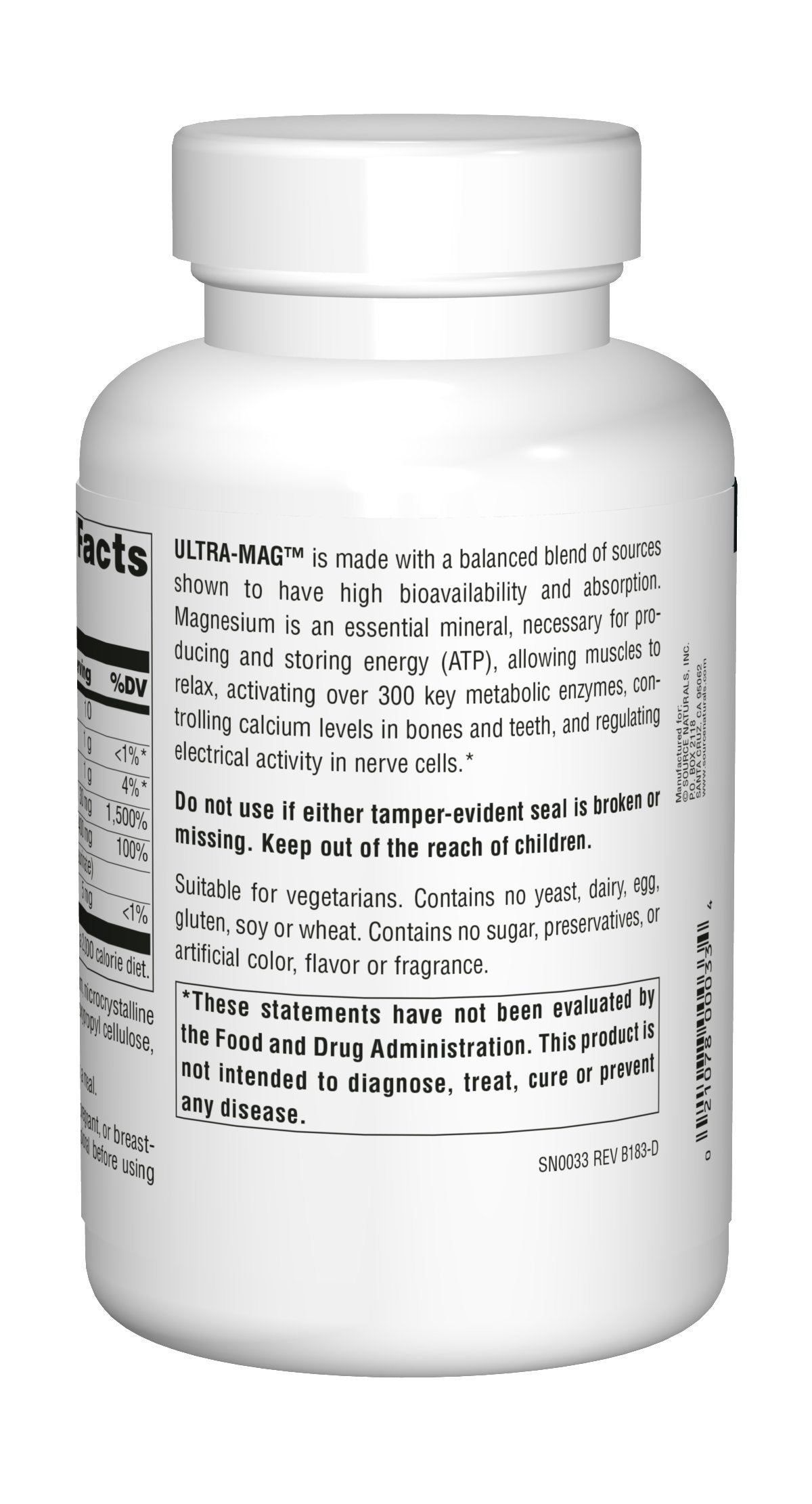 Source Naturals Ultra-Mag High-Efficiency Magnesium Complex - Maintains Muscle