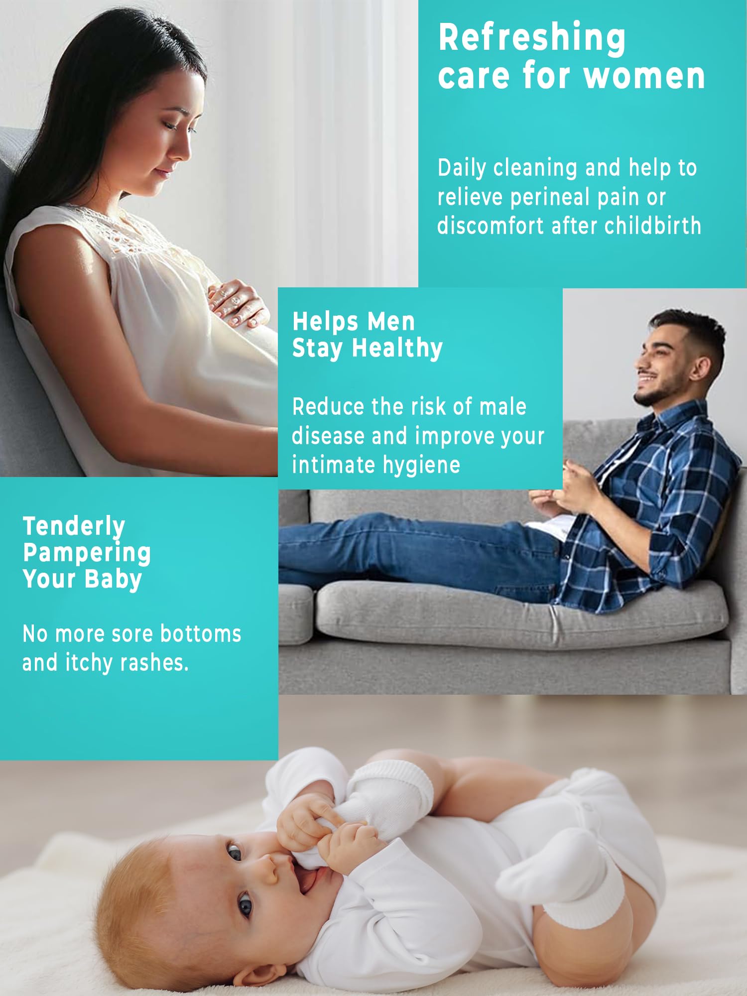 Peri Bottle , Squeeze-Free Portable Bidet for Postpartum Essentials, Peri Bottles for Feminine Hygiene